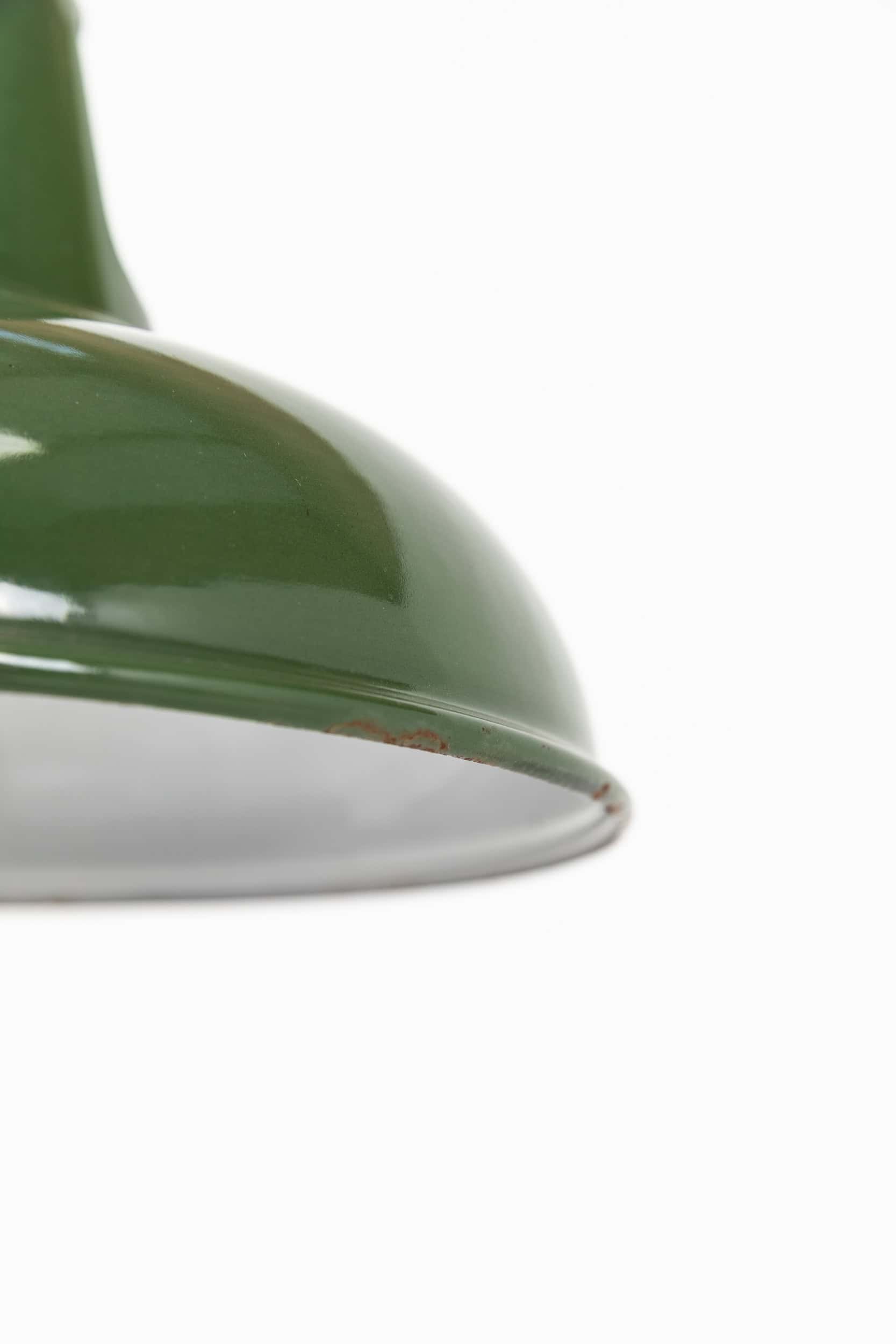 Vintage Industrial 11 inch Coolicon Green Enamel Light Shades (9).jpg