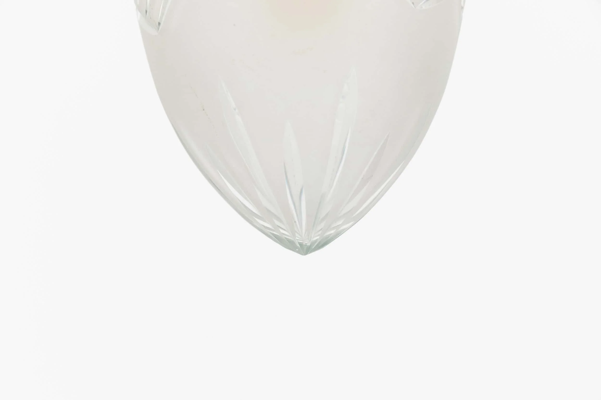 Antique Early 20th Century Silver Plated Frosted Cut Glass Pendant Light (5).jpg