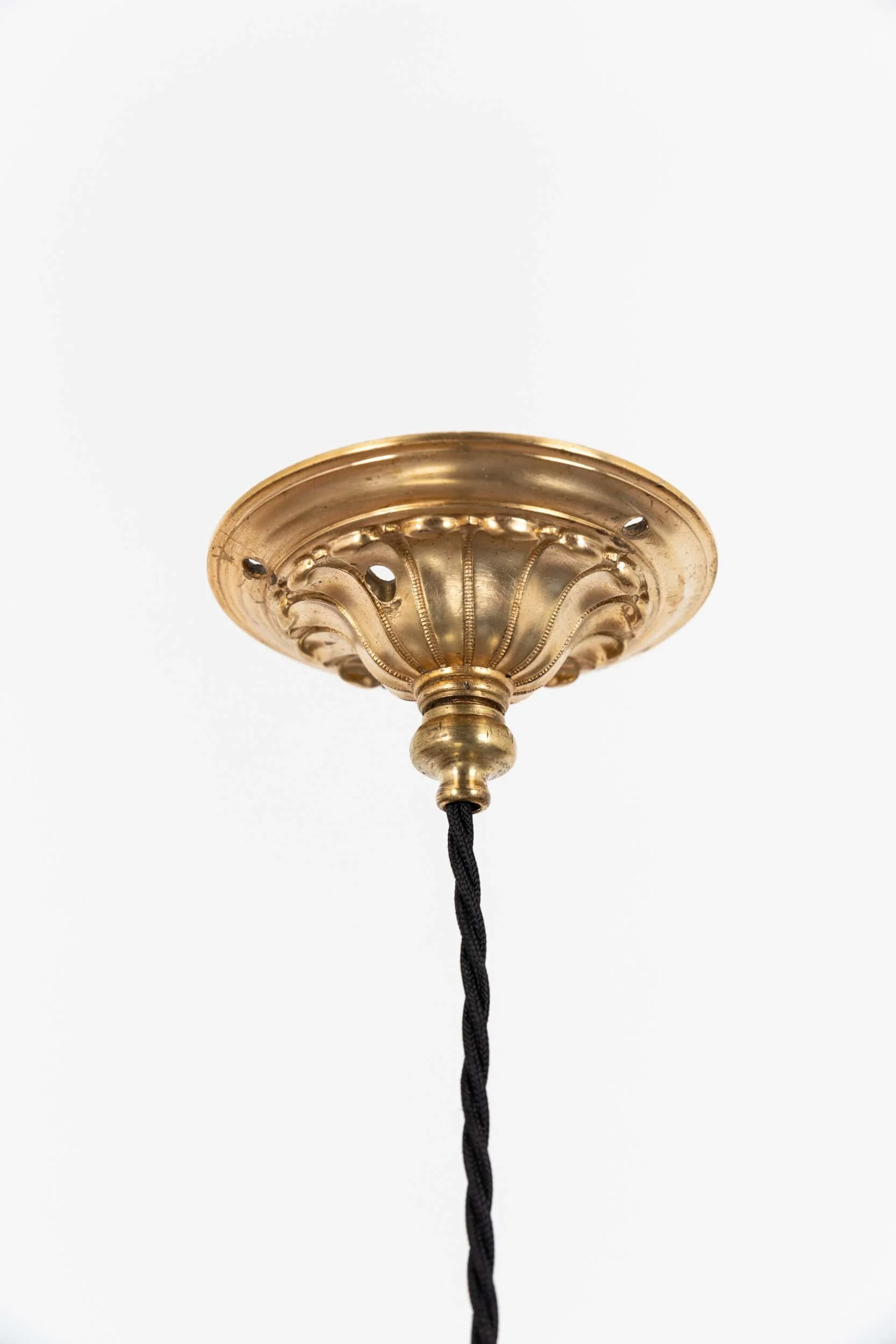 Antique Early 20th Century Osler Cut Glass Brass Pendant Light (5).jpg