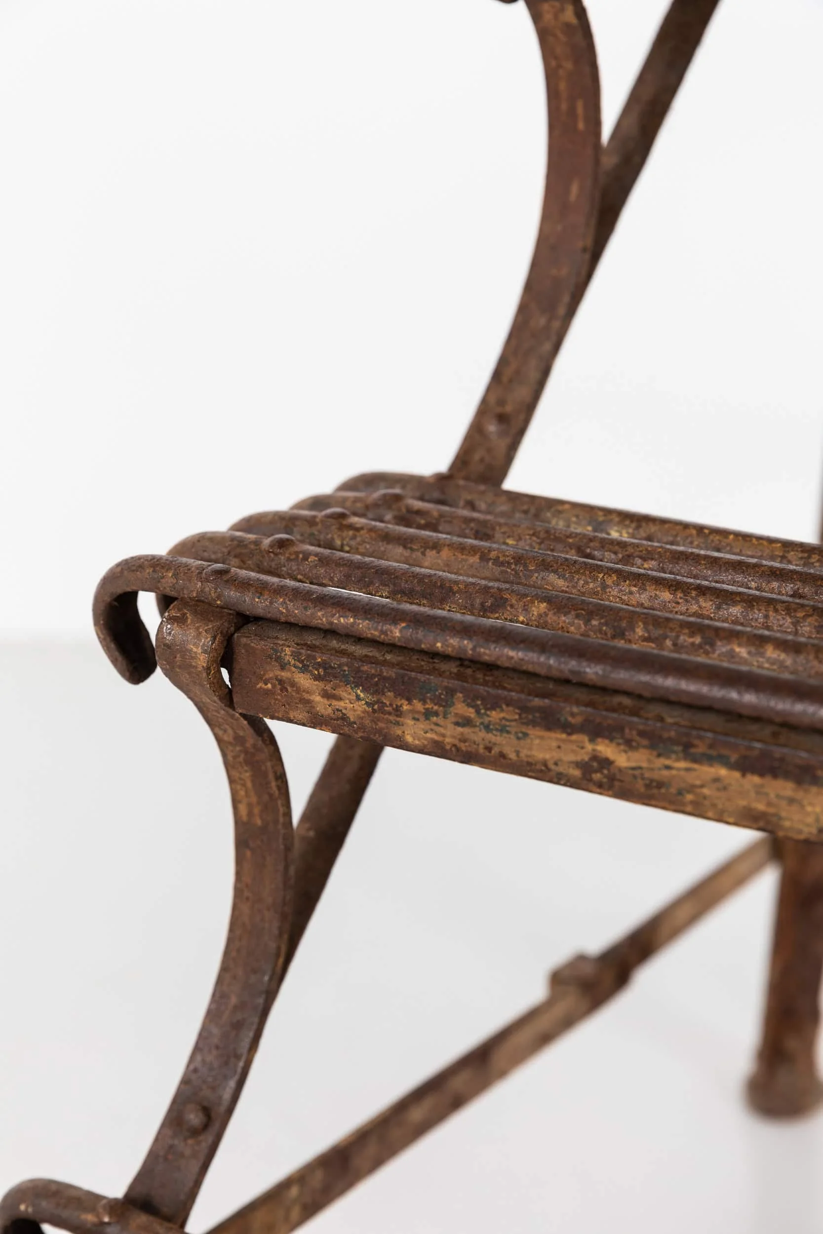 Antique Early 20th Century French Arras Hand Made Iron Step Ladder (7).jpg