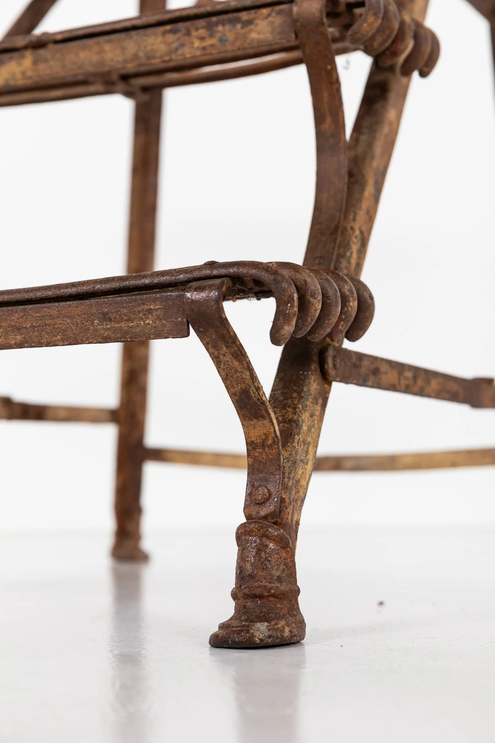 Antique Early 20th Century French Arras Hand Made Iron Step Ladder (9).jpg