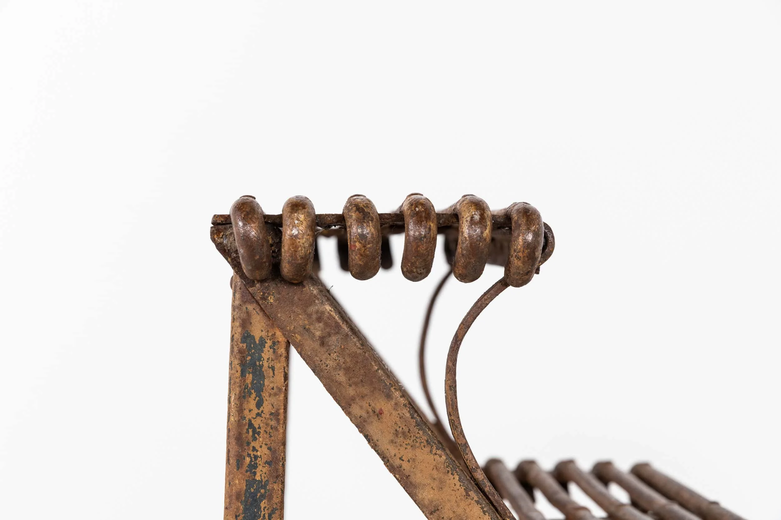 Antique Early 20th Century French Arras Hand Made Iron Step Ladder (16).jpg