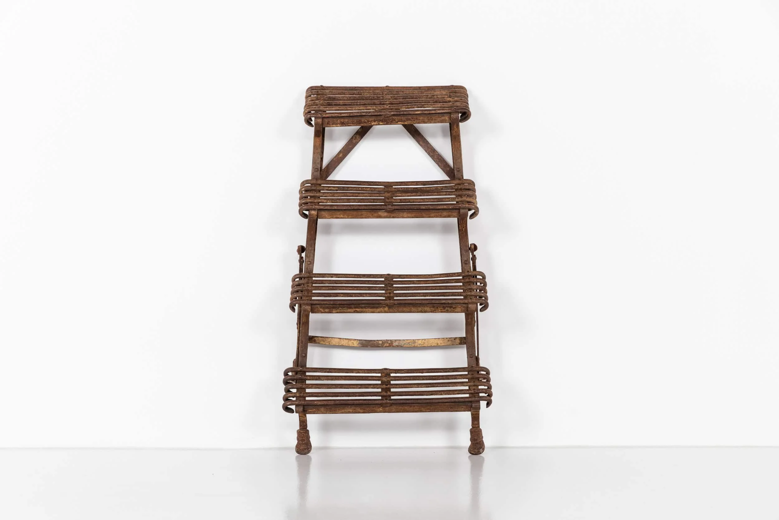 Antique Early 20th Century French Arras Hand Made Iron Step Ladder (19).jpg