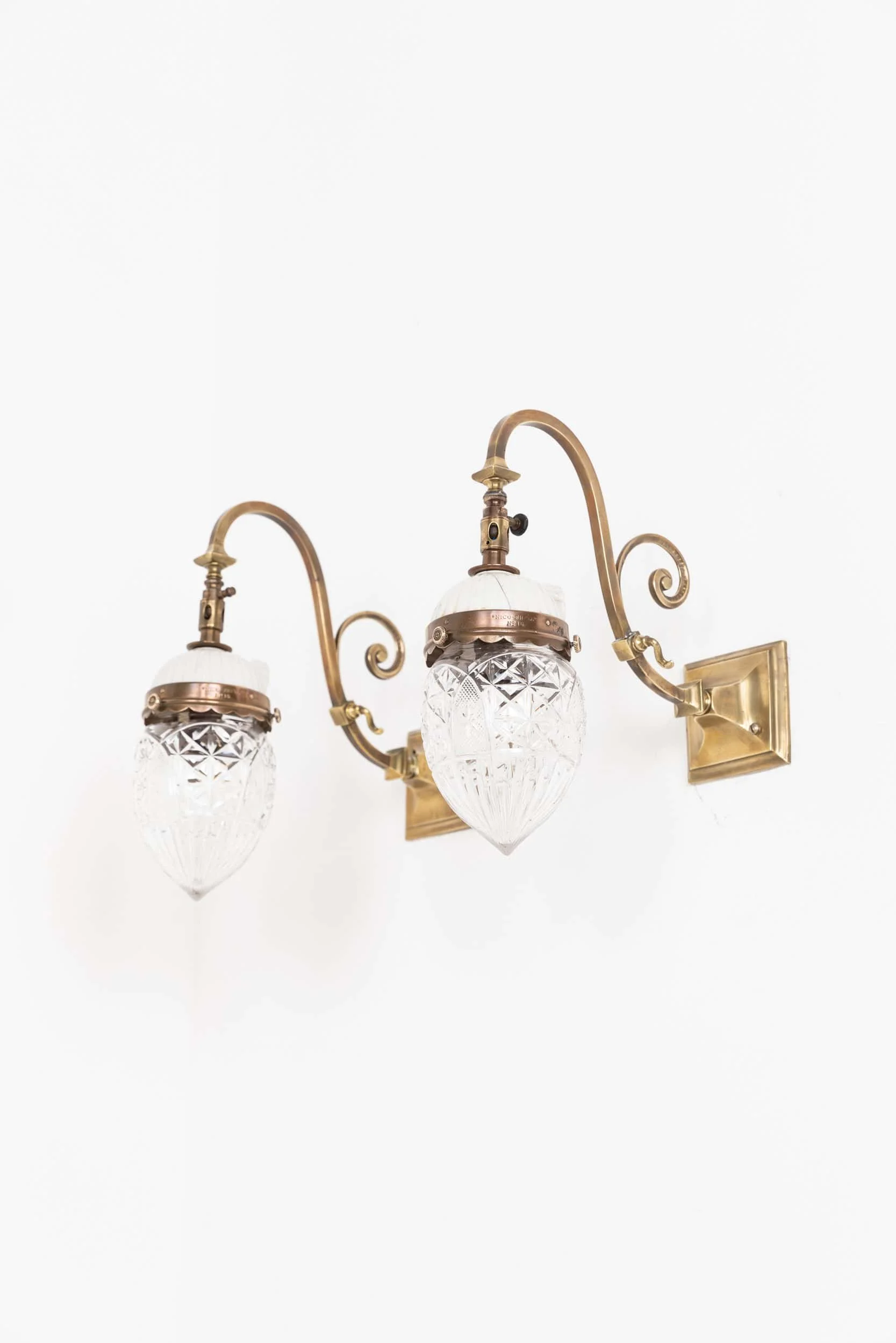 Pair of 19th 20th Centruy Brass Wall Lamps by Sugg (1).jpg