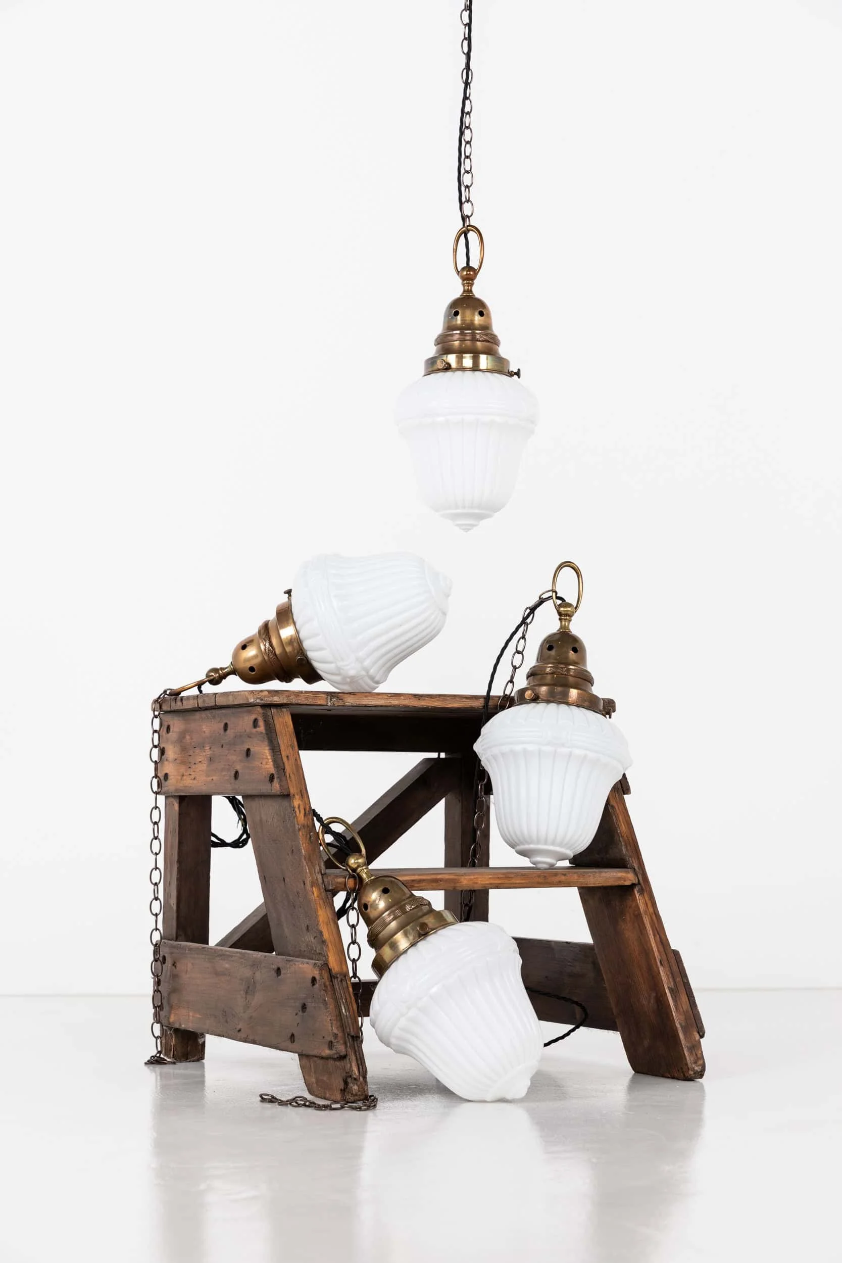 Run of Pressed Opaline  GEC Glass Pendant Lights (1).jpg