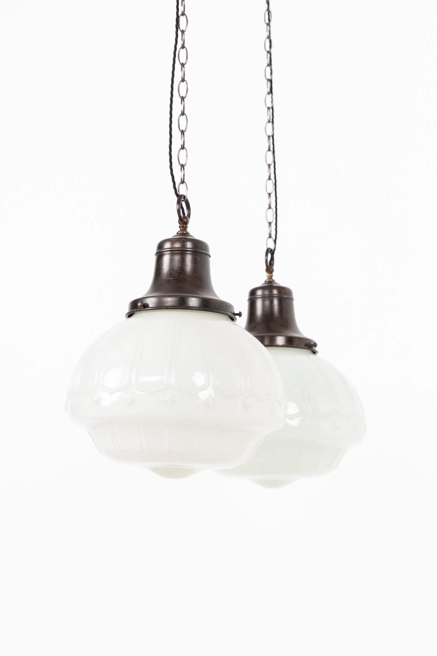 Antique Benjamin Electric Opaline Glass Pendant Lights (1).jpg