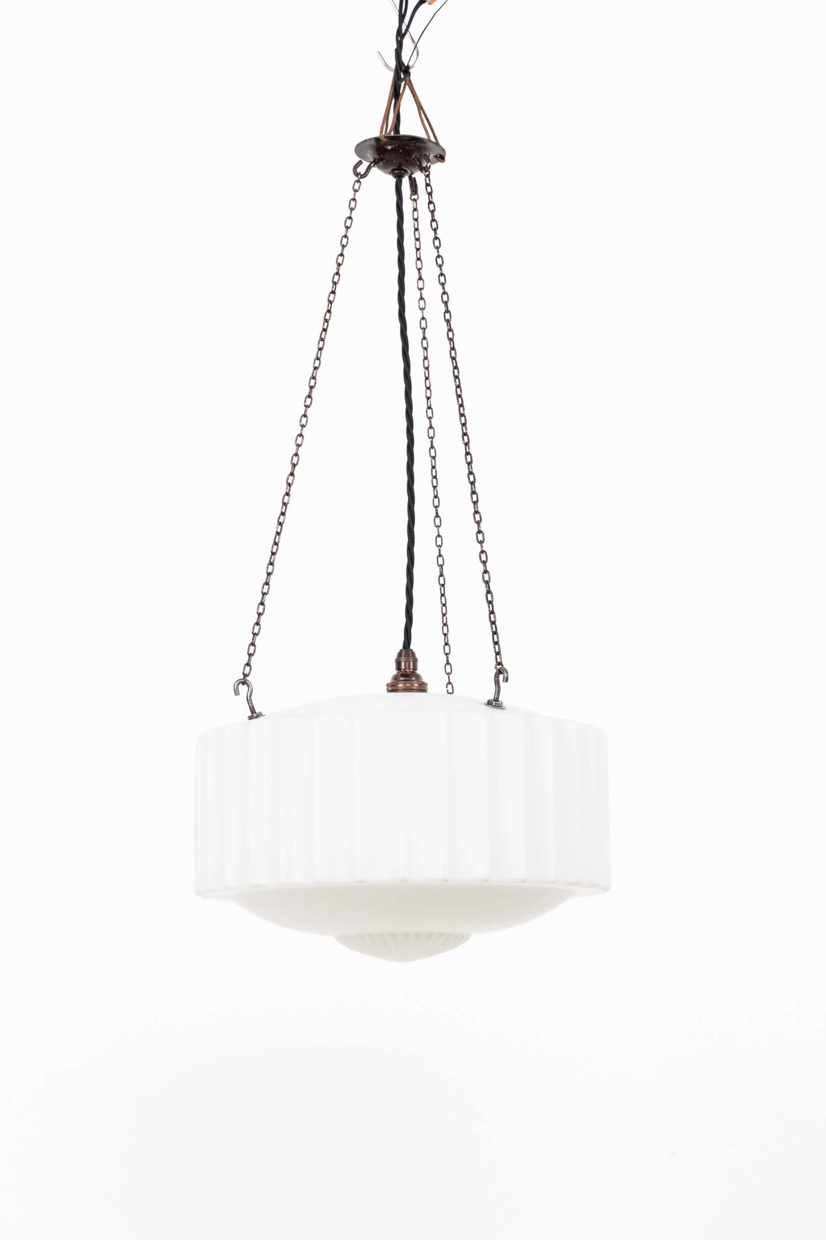 Vintage Art Deco Plafonnier Opaline Glass Light (1).jpg