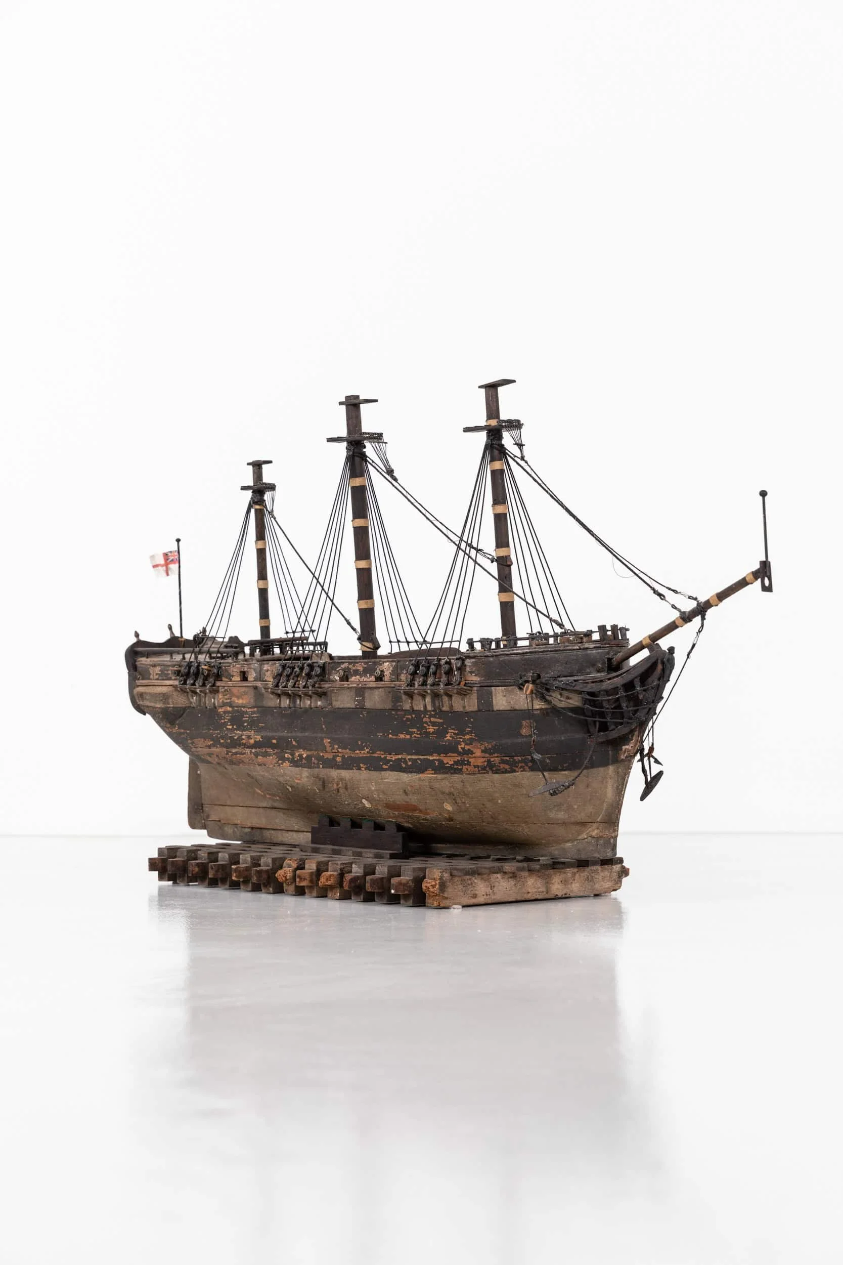 Large Antique 19th Century Model Of a Sailing Ship (1).jpg