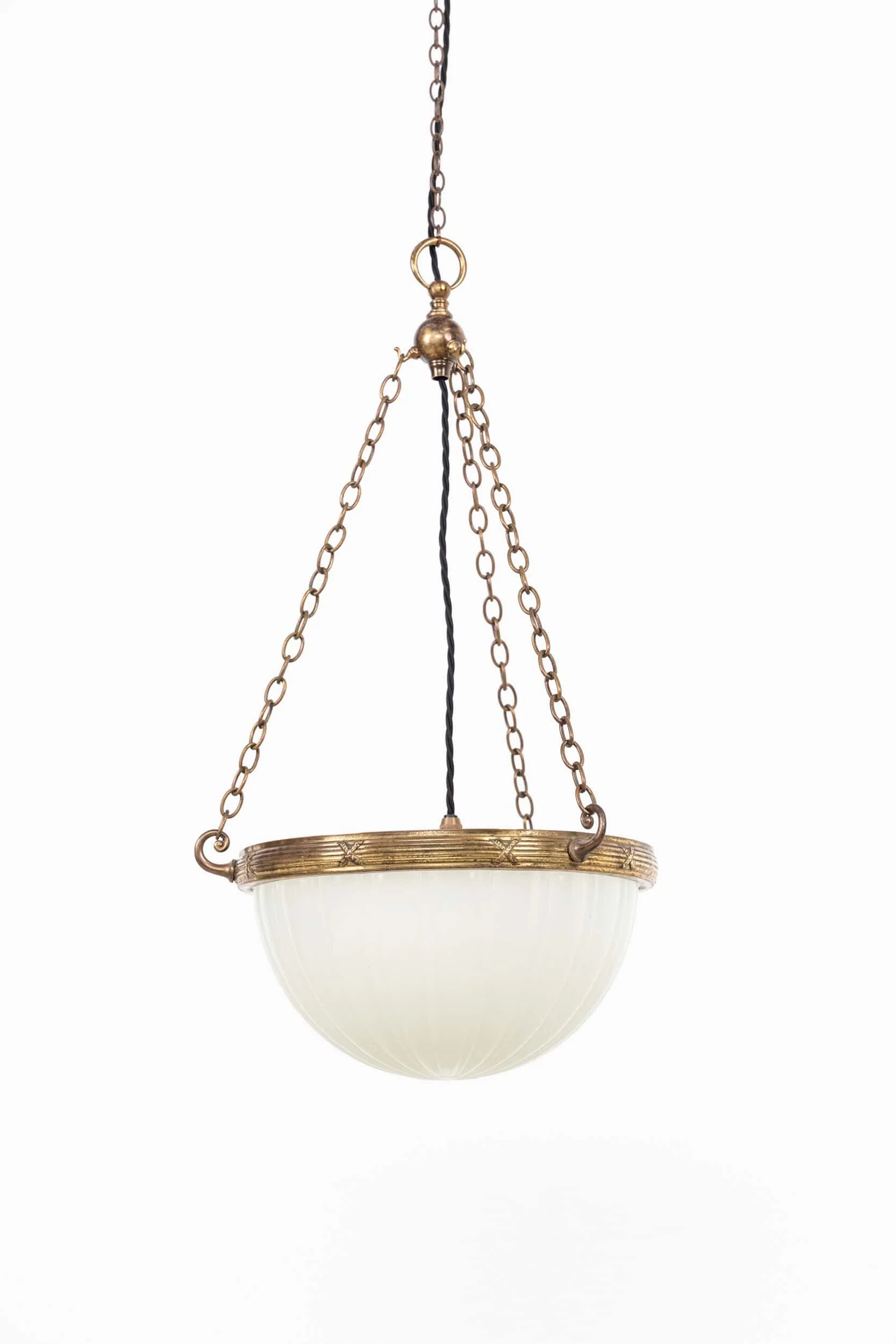 Early 20th Century Moonstone Plafonnier Light
