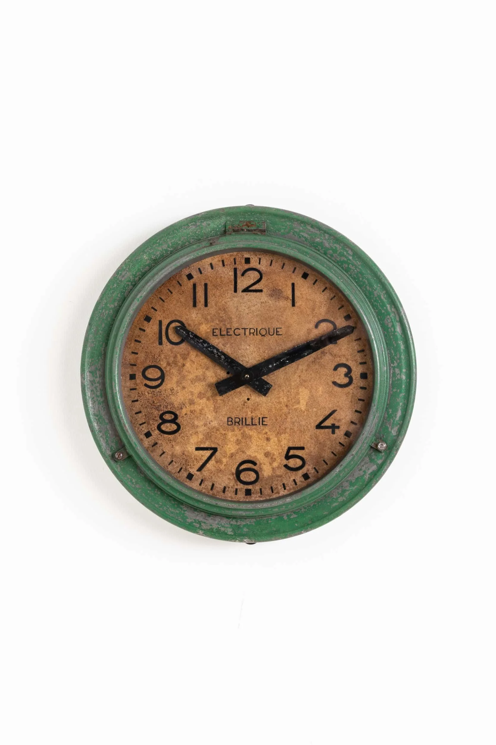 Large Industrial French Brillie Wall Clock