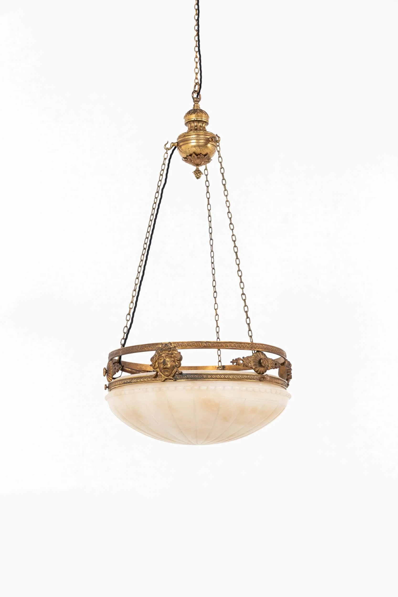 Antique Early 20th Century Hand Carved Alabaster Plafonnier Light (1).jpg