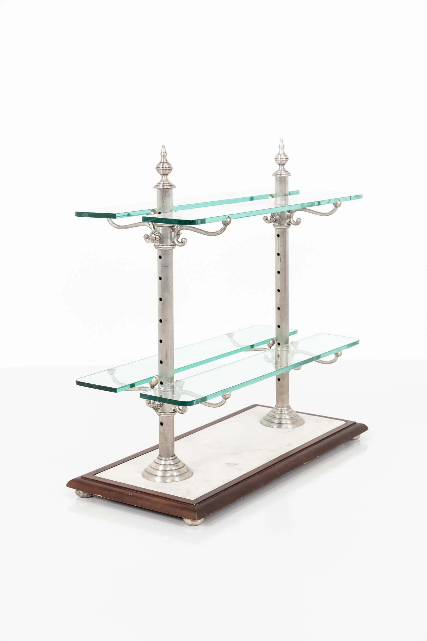 Antique French Marble, Aluminium and Glass Patisserie Stand Counter (1).jpg