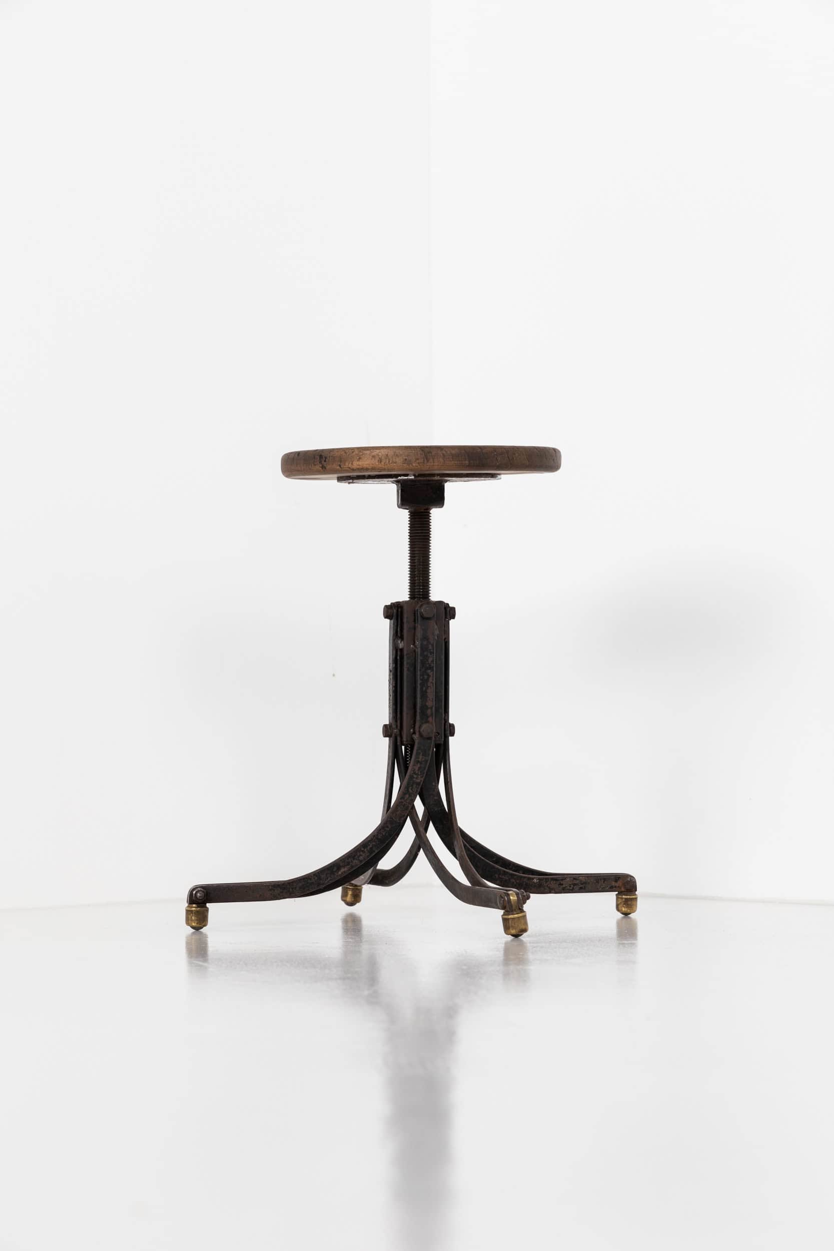 Vintage Industrial Rubery Owen 'Blade' Adjustable Workshop Stool