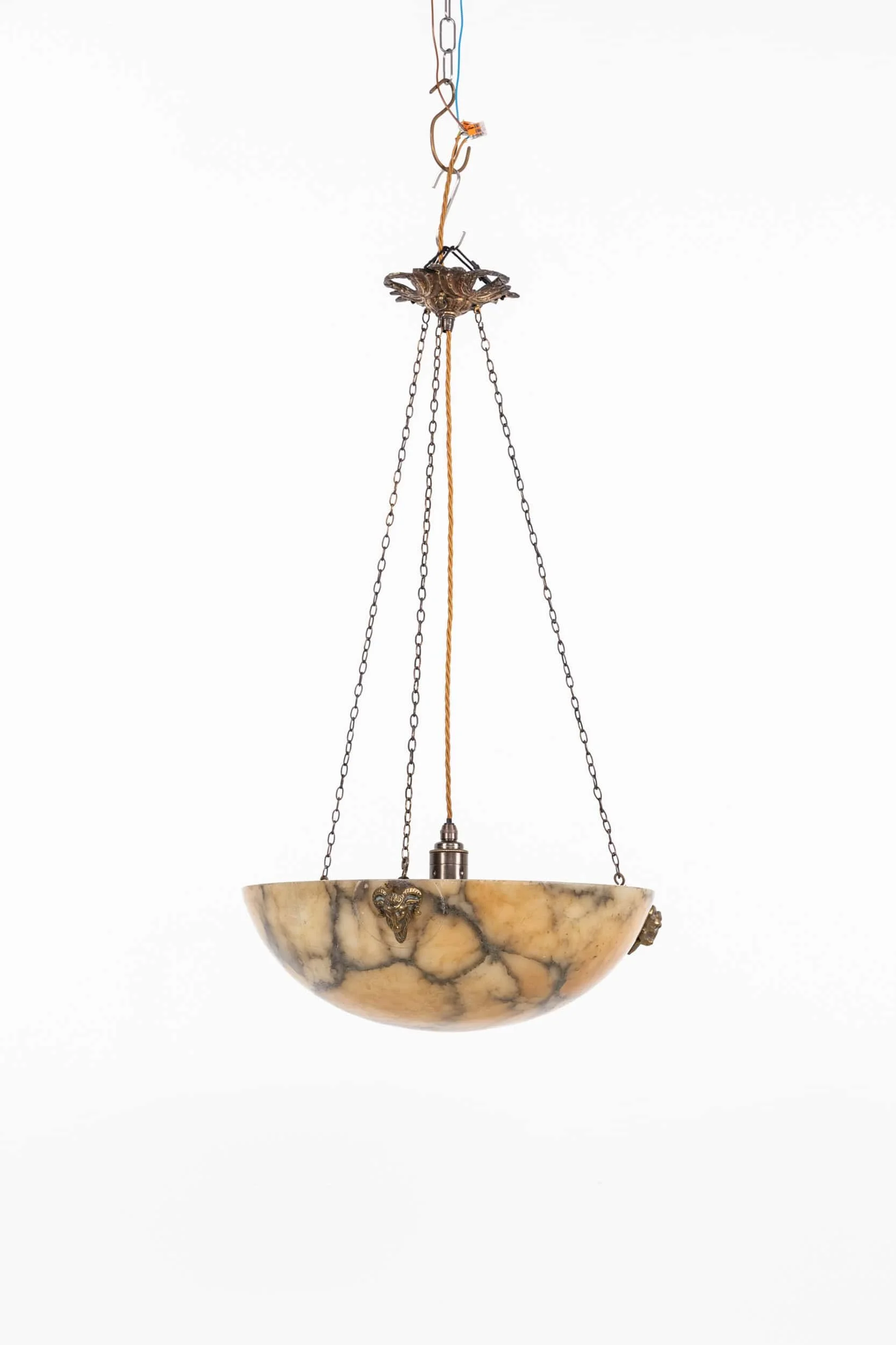 Antique French Marbled Alabaster Bowl Plafonnier Light (1).jpg