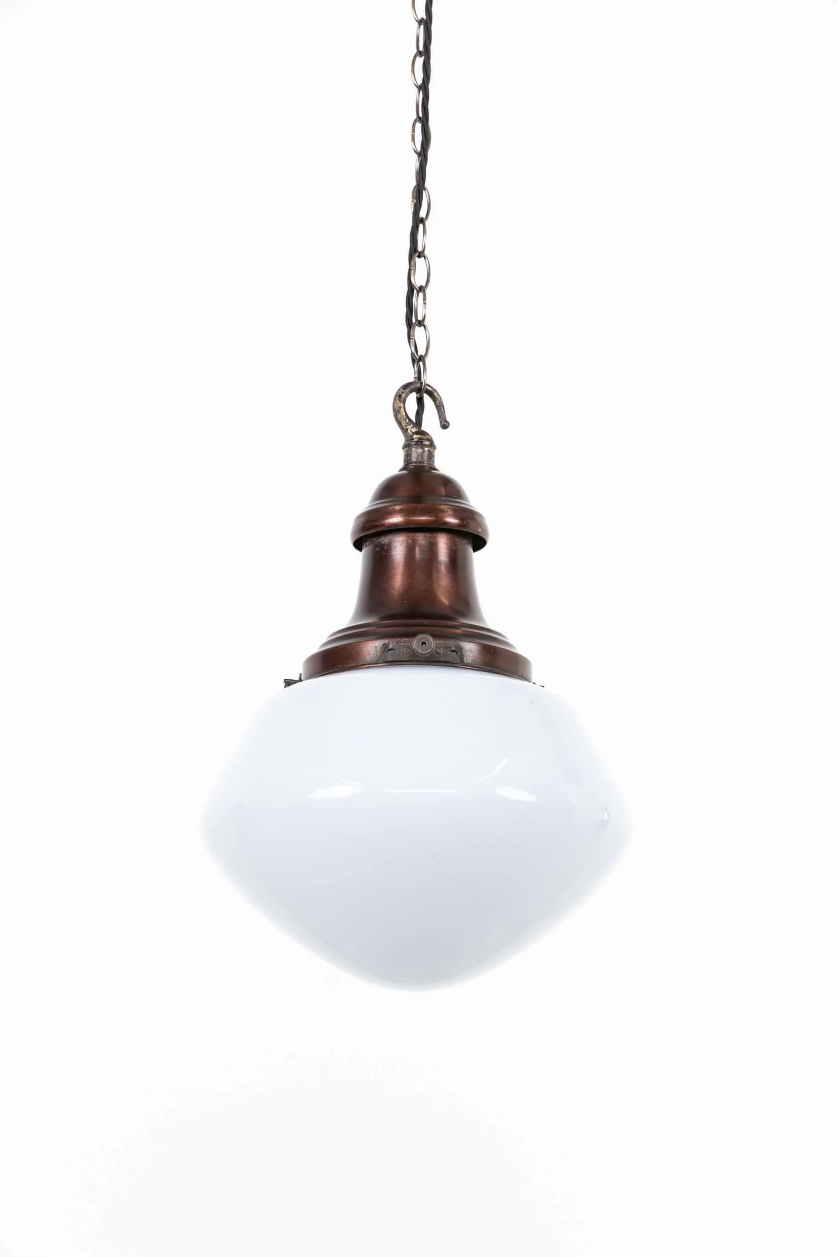 Early 20th Century GEC Opaline Pendant Light