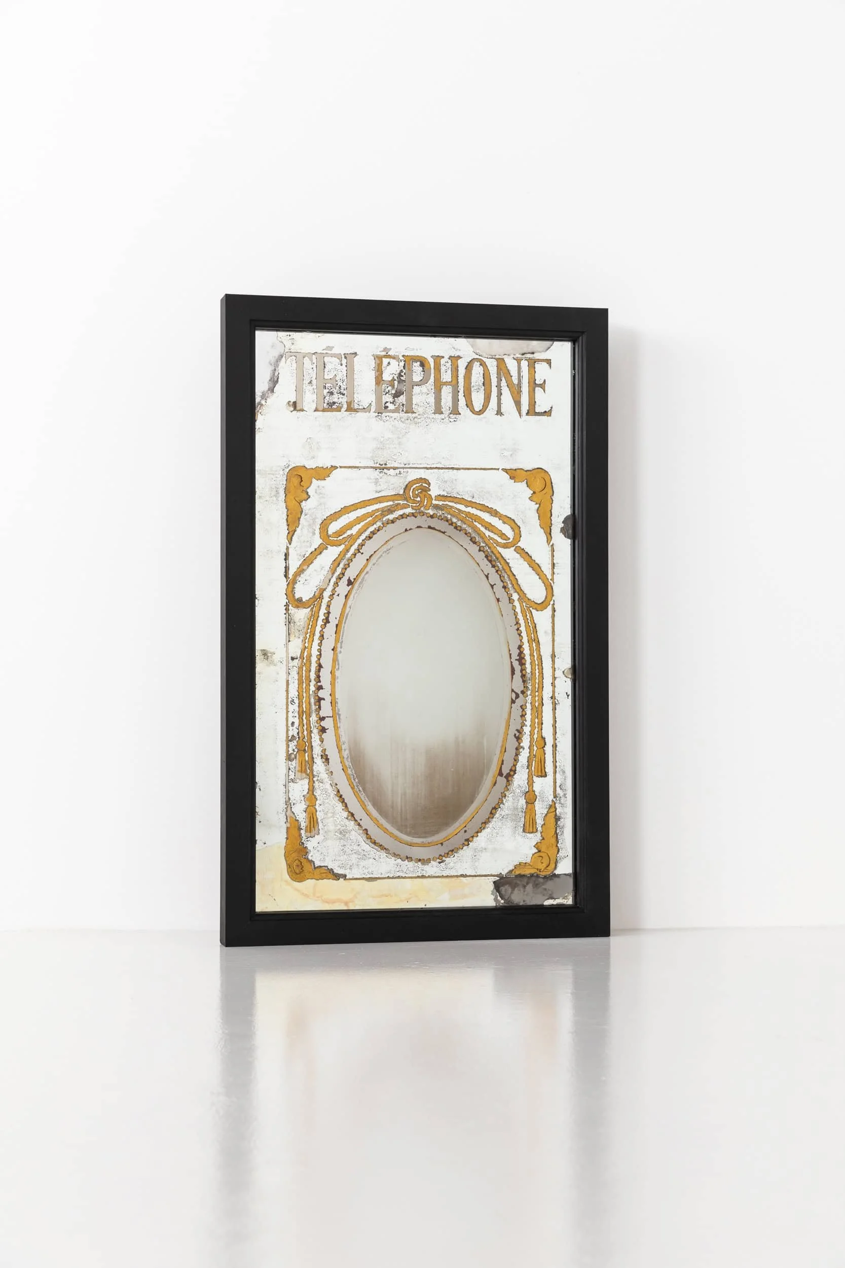 Antique Early 20th Century French Public Telephone Mirror (1).jpg