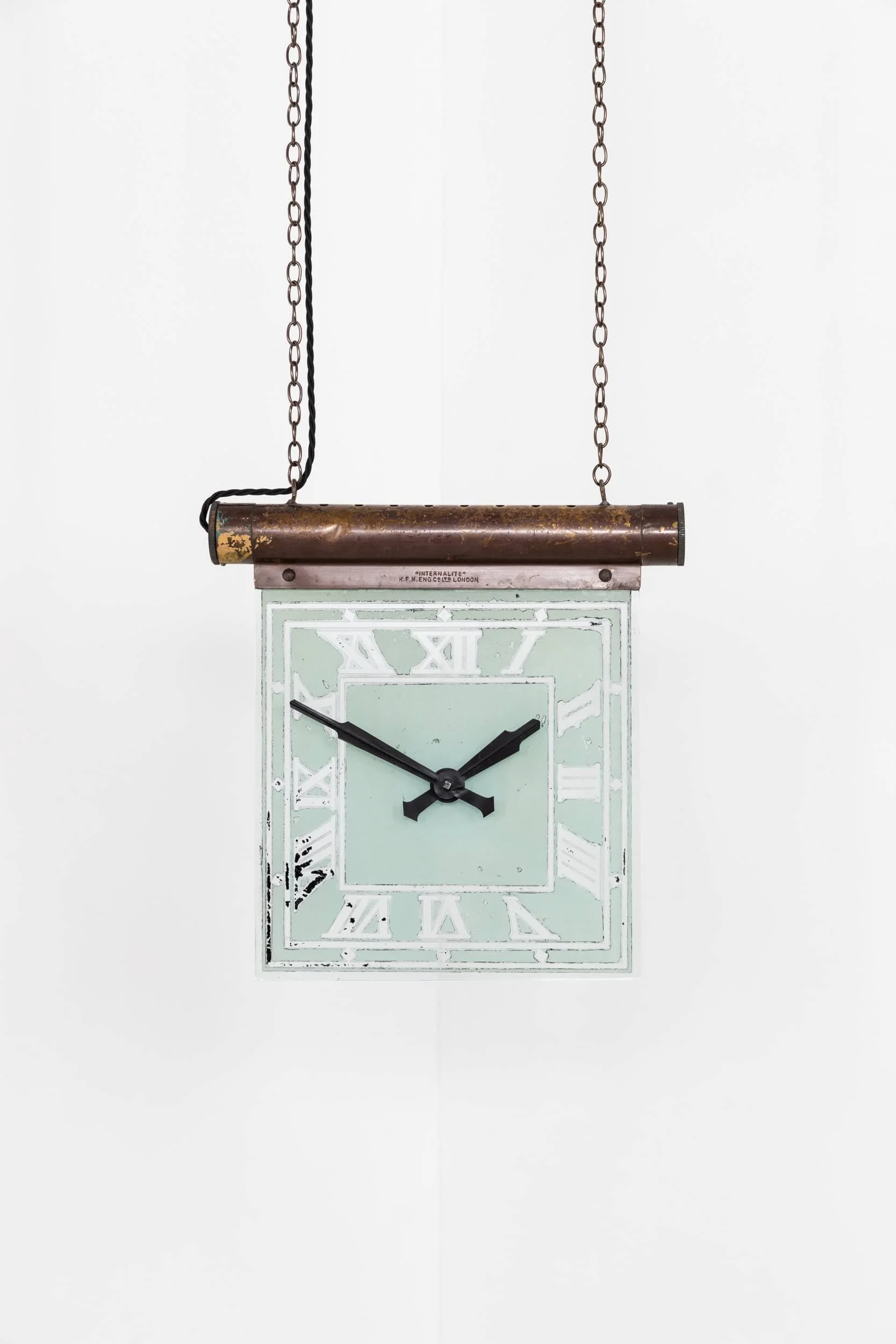 Antique Art Deco Glass Internalite Smiths Hanging Clock (1).jpg