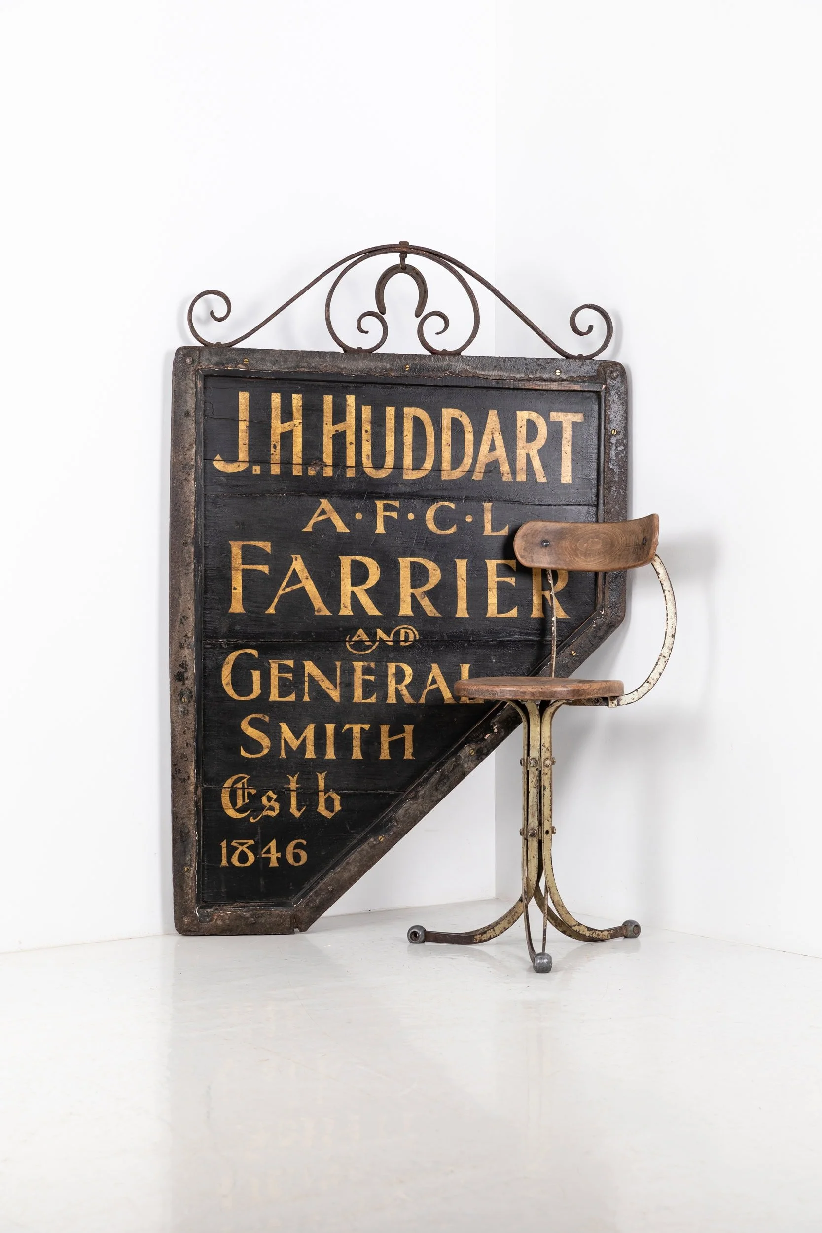 Stradeu Sign Large Antique Farrier / Blacksmith Trade Sign — Antiques Workshop ...