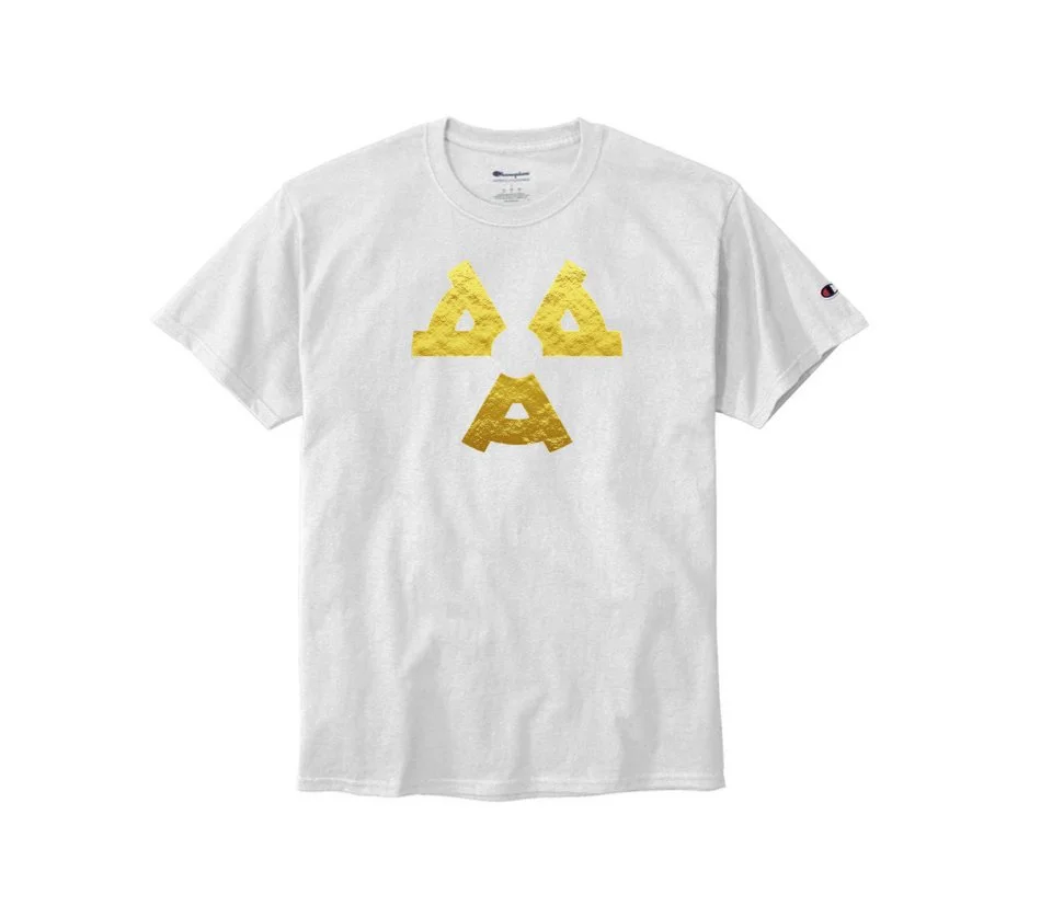 Champion Abstrakt Gold Nugget Logo White Tee