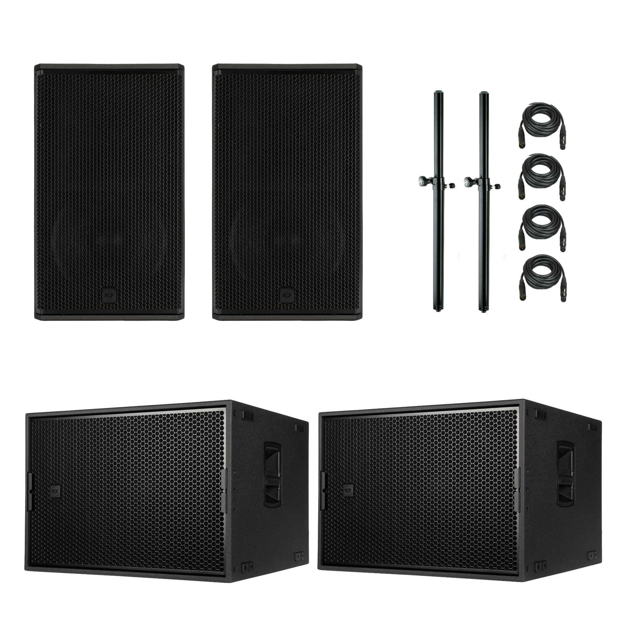 RCF KX 45-A High-Powered Touring System w/ SUB 9019-AS Subwoofers