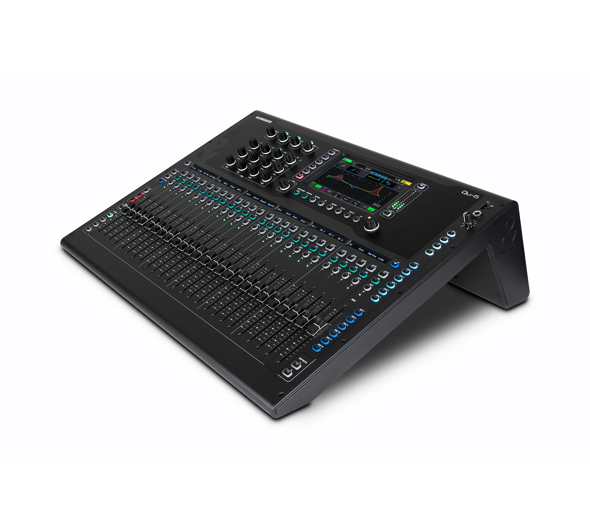 Allen & Heath Qu-6D professional digital mixing console with 25 motorized faders and 7-inch touchscreen