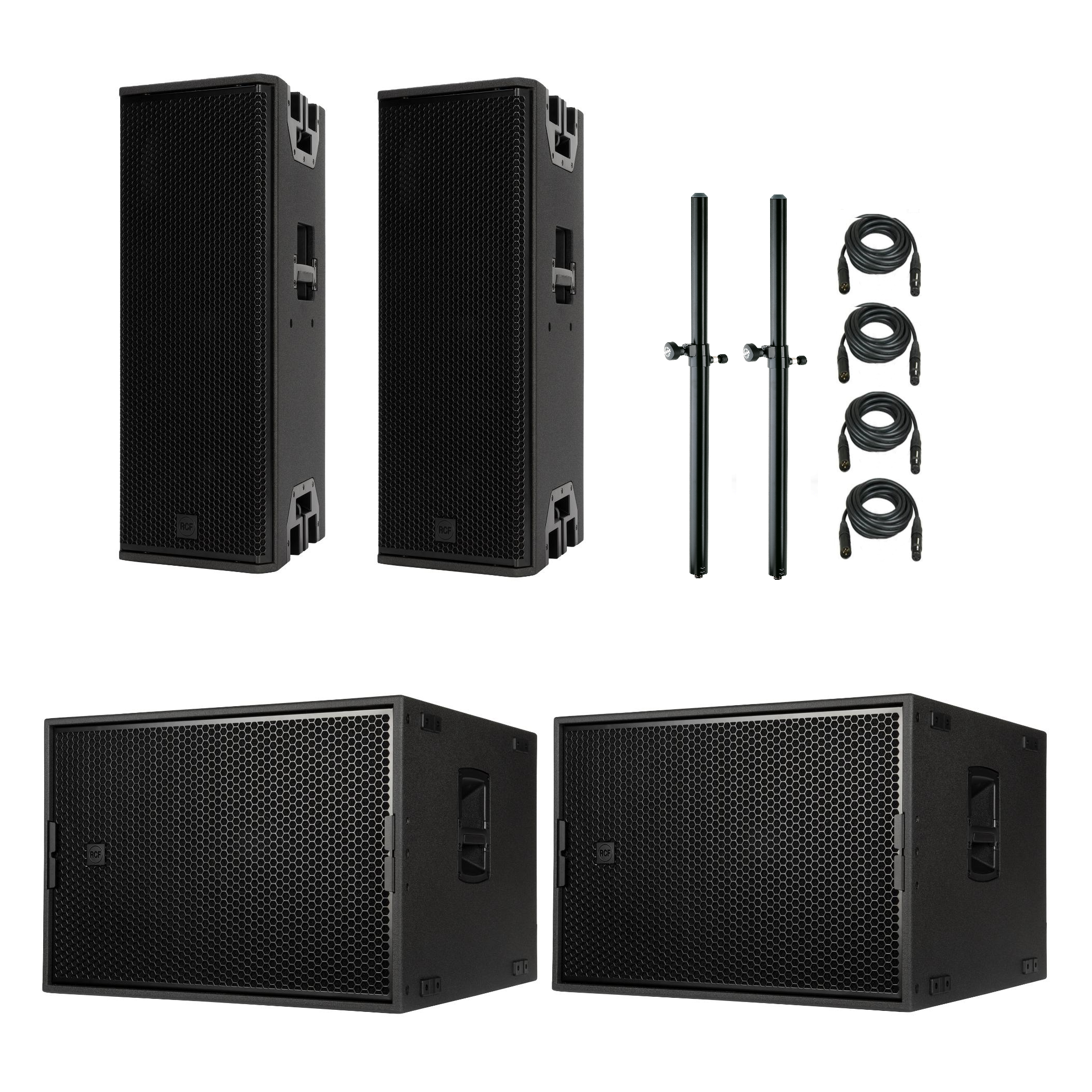RCF KXW 4-A Powered Touring System w/ SUB 9019-AS Subwoofers