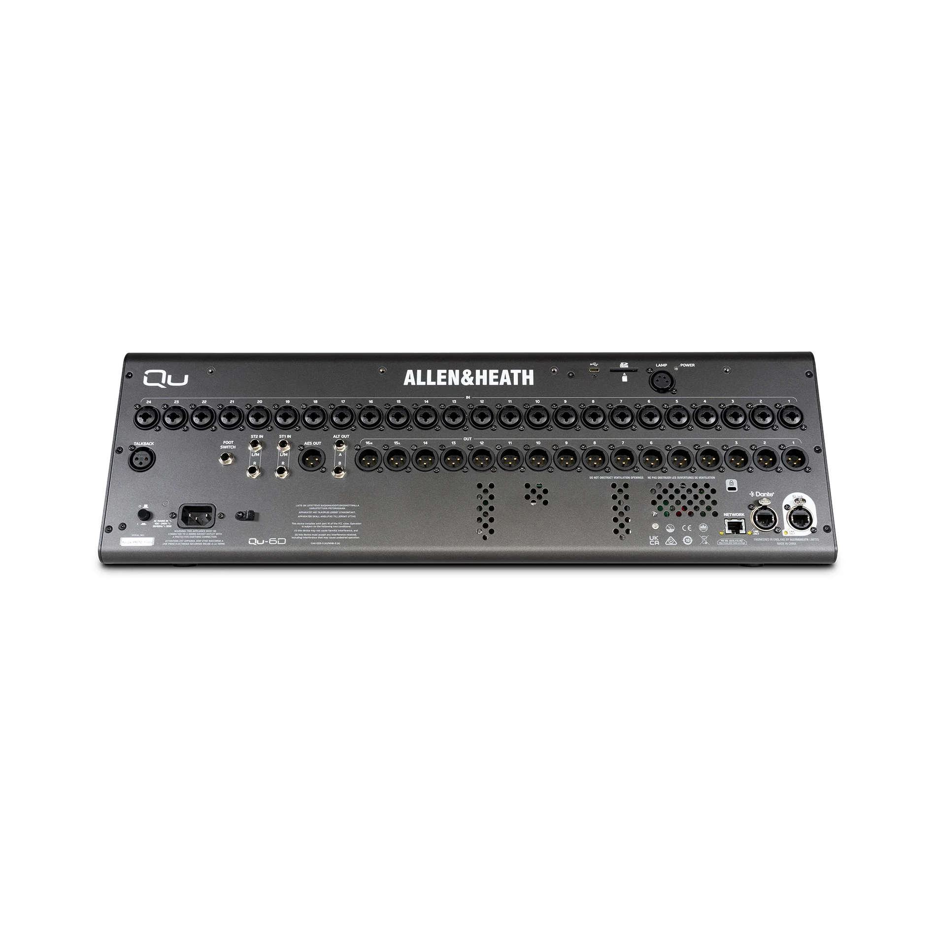 Allen & Heath Qu-6D professional digital mixing console with 25 motorized faders and 7-inch touchscreen back