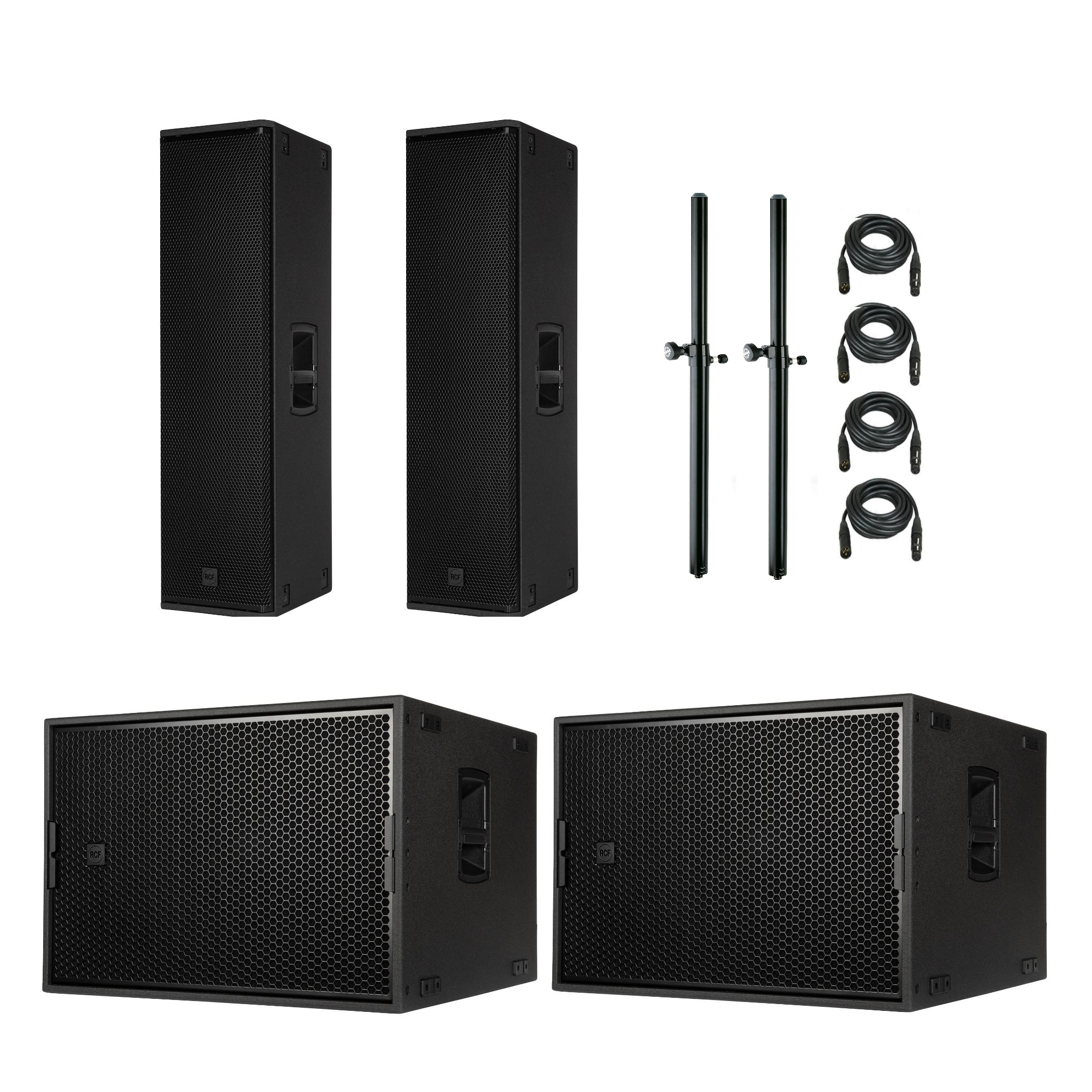 RCF NXW 44-A MKII Powered Column System w/ SUB 9019-AS Subwoofers