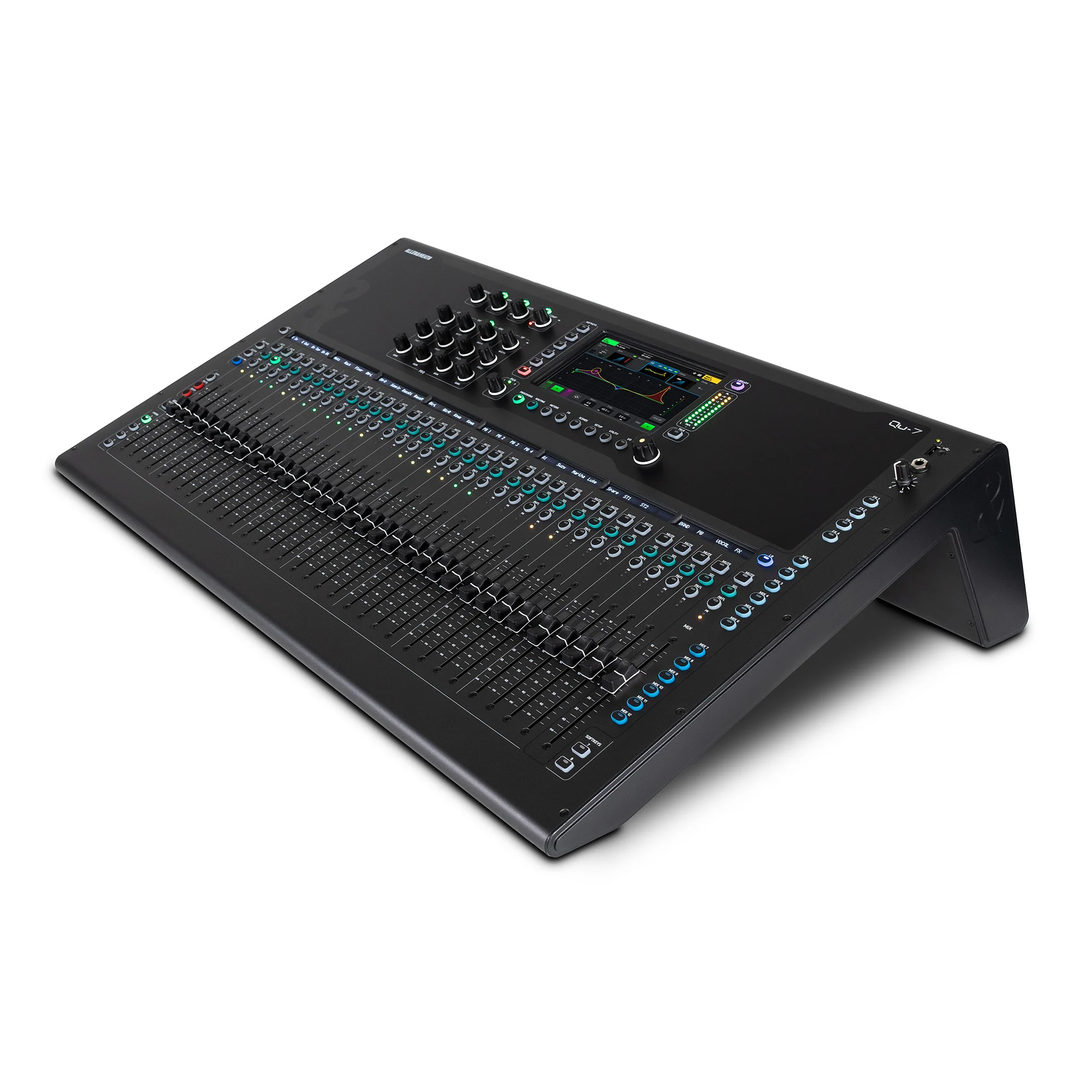 Allen & Heath Qu-7 professional digital mixing console with 33 motorized faders and 7-inch touchscreen