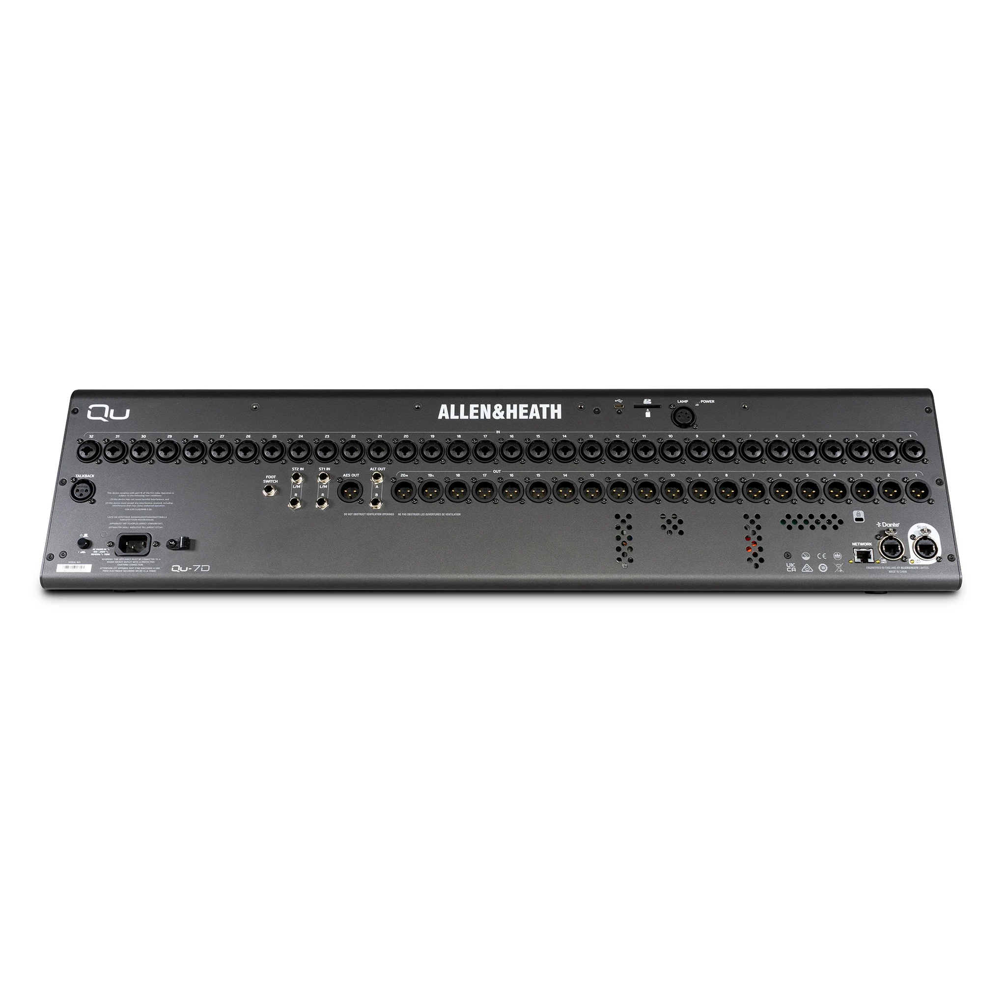 QU 7 QU 7D back.pnAllen & Heath Qu-7D professional digital mixing console with 33 motorized faders and 7-inch touchscreen back