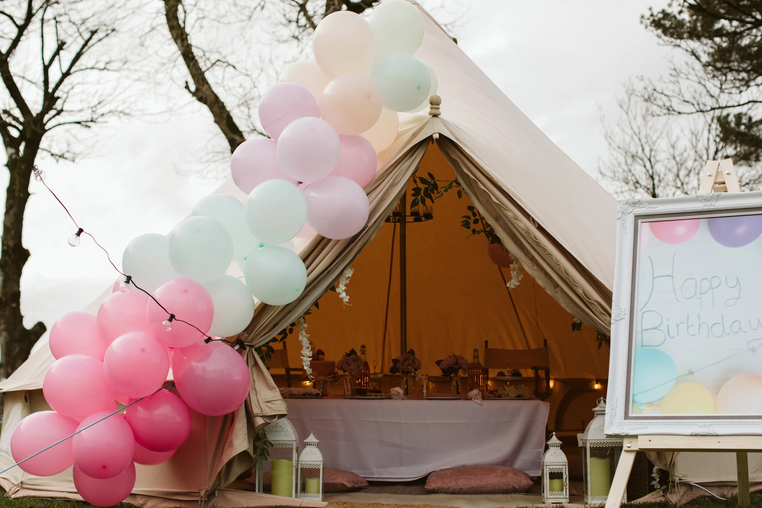 Kids Birthday Party Setup Bell Tent Northern Ireland