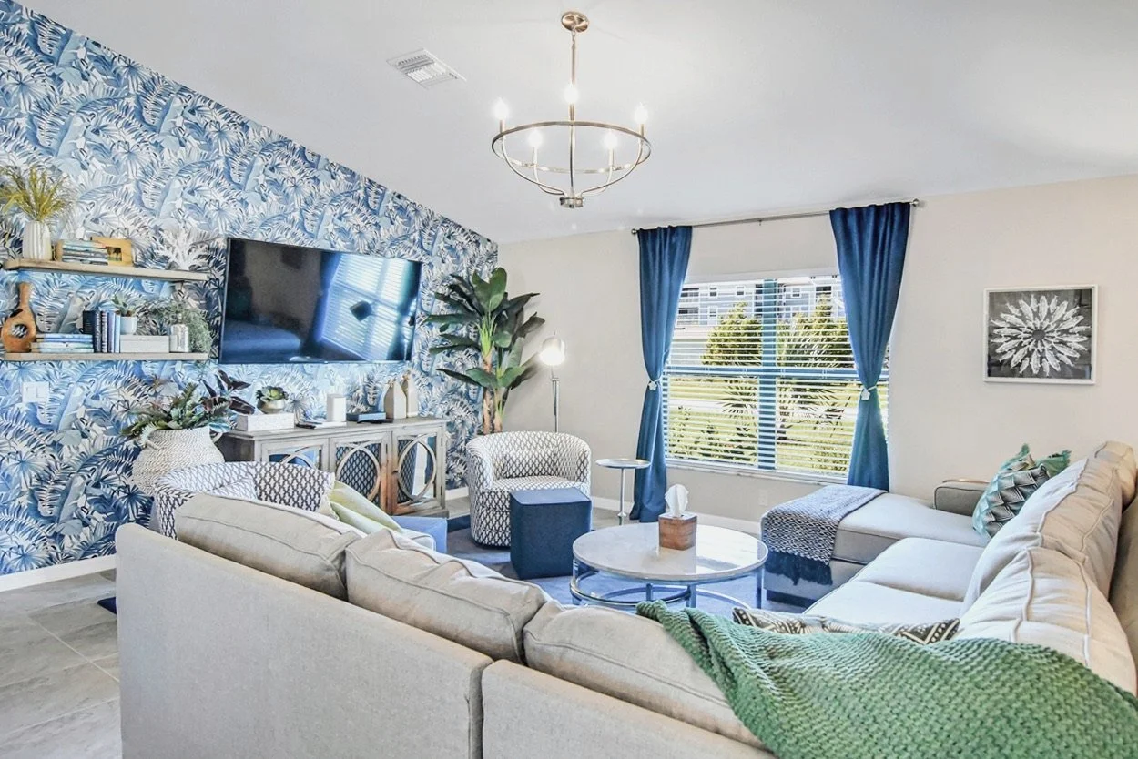 Living Room Design Vacation Rental Florida