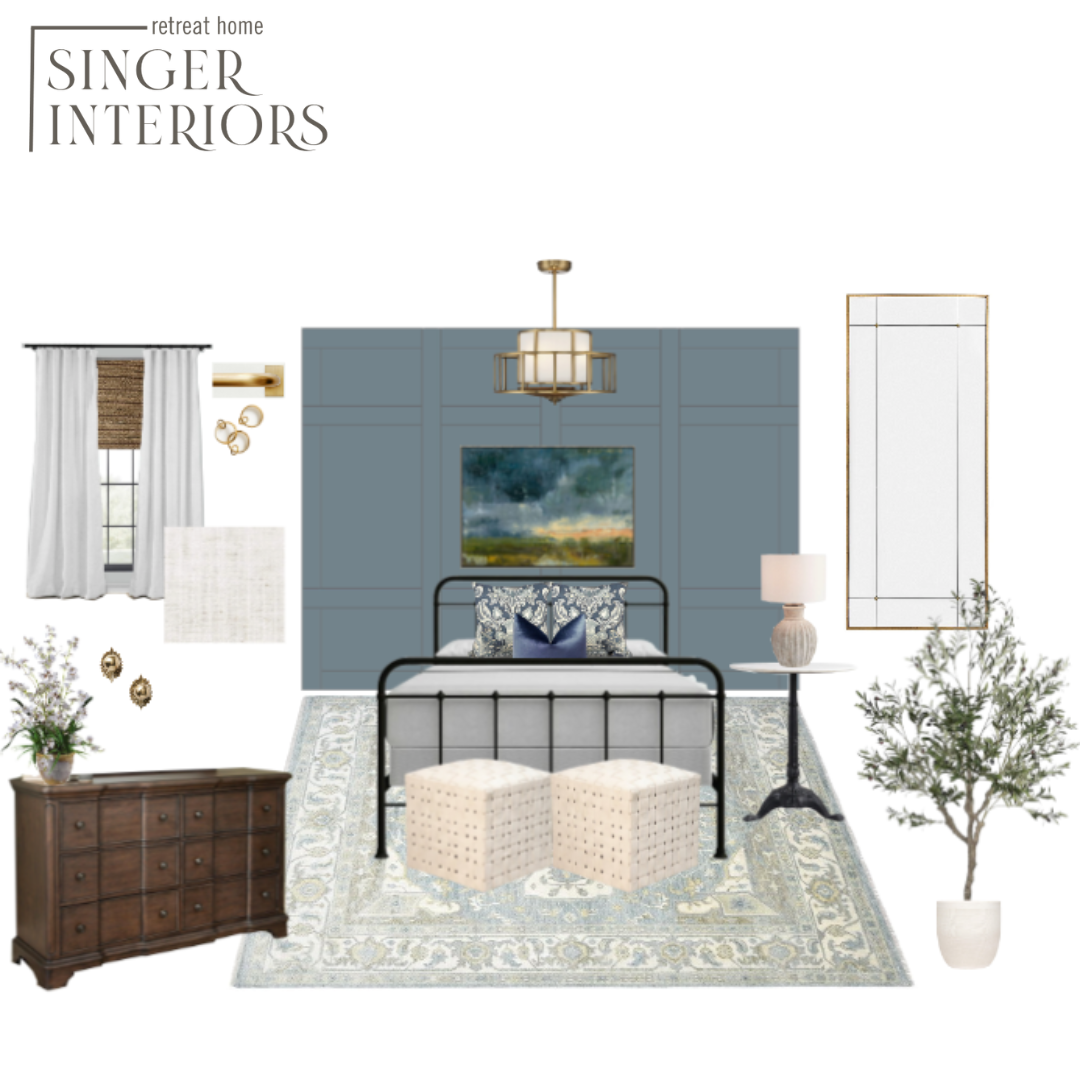 Singer Interiors Virtual E Design Modern Vintage Traditional Living Room