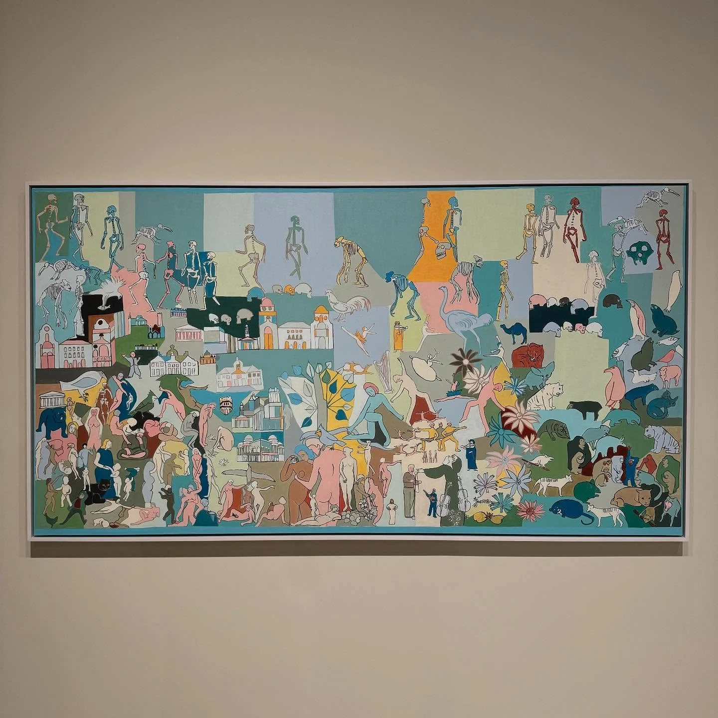 Nadia Gould (1929-2007)
A Brief History, 1987
Acrylic on canvas
47 x 88 inches

Because I am Young, Beautiful, and Talented is on view through January 17th, 2026. 32A Cooper Square, New York. 

Hours: Wednesday thru Friday 12-5pm, Saturday 11-6pm