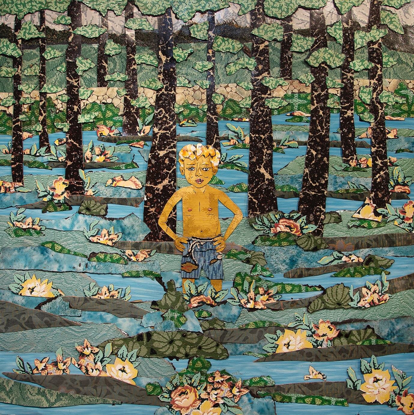 Happy birthday @billmillerart! 

&ldquo;Lil Bill (Metropolitan Park),&rdquo; self portrait, 2005, vintage linoleum collage, 48 x 48 in.

We are thrilled to announce the inclusion of this work in the upcoming show &ldquo;Self-Made: A Century of Invent