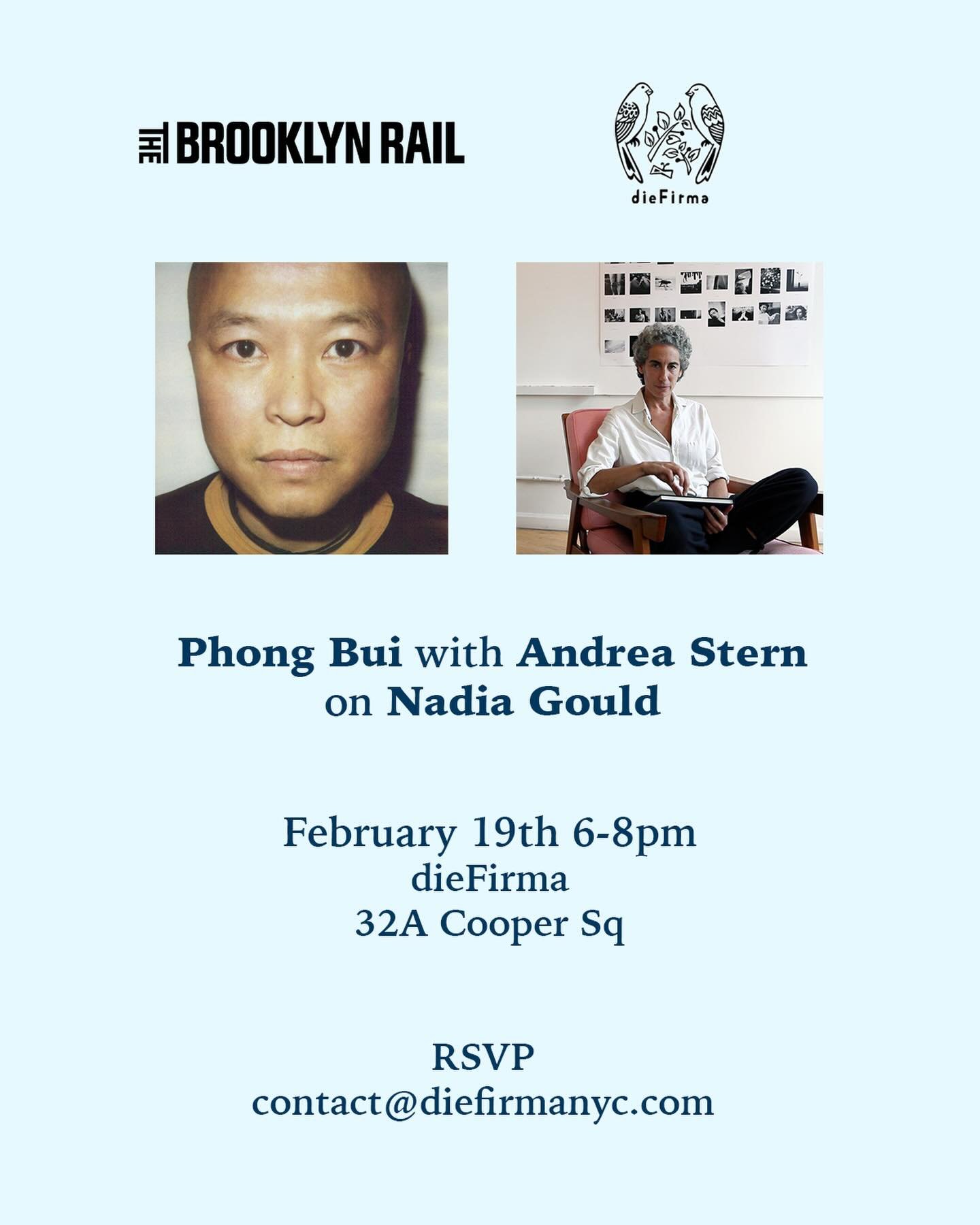 Join us for a special event with The Brooklyn Rail
Phong Bui with Andrea Stern on Nadia Gould
February 19th 6-8pm 

#nadiagould #thebrooklynrail  #art #womanartist
#geometricabstractions