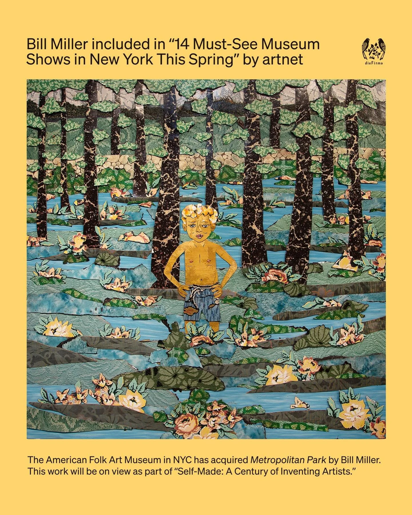Congratulations to Bill Miller! Link in bio to read more on the Spring shows to see in NYC and &ldquo;Metropolitan Park (Lil Bill)&rdquo; by Bill Miller at The American Folk Art Museum. This work is on view as part of &ldquo;Self-Made: A Century of I