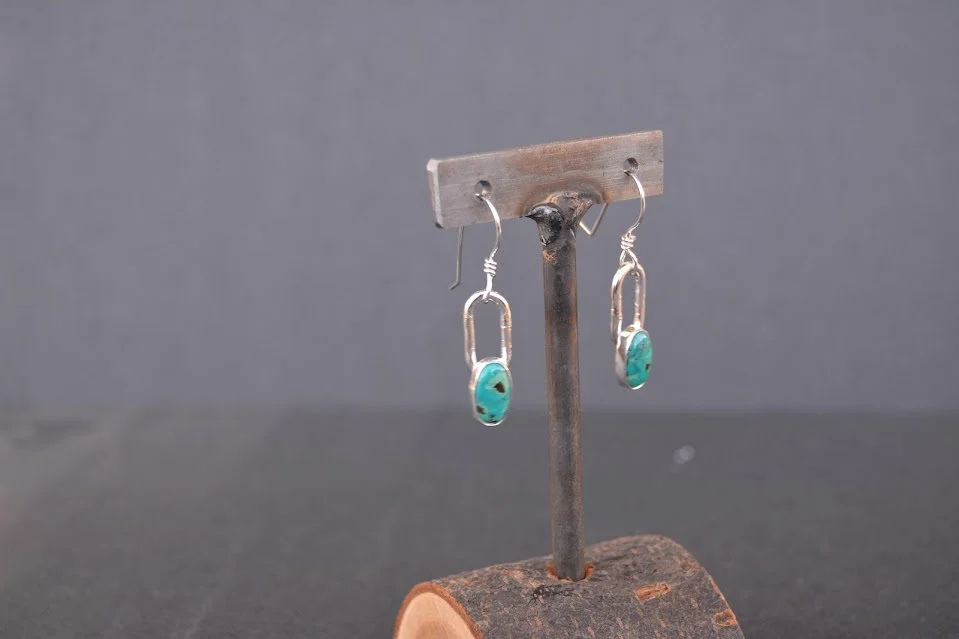 Handmade Turquoise Drop Earrings