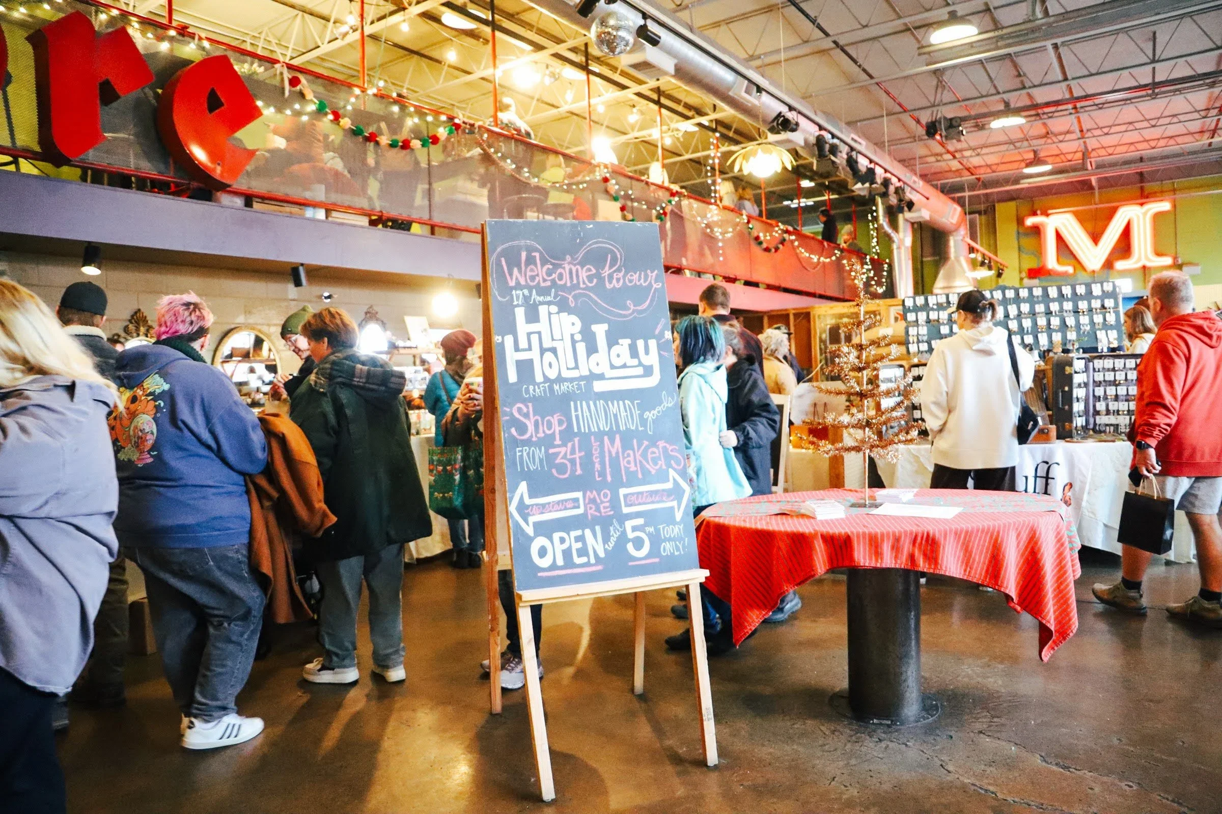 Shoppers at Flying M Hip Holiday Market – Nampa Handmade Event