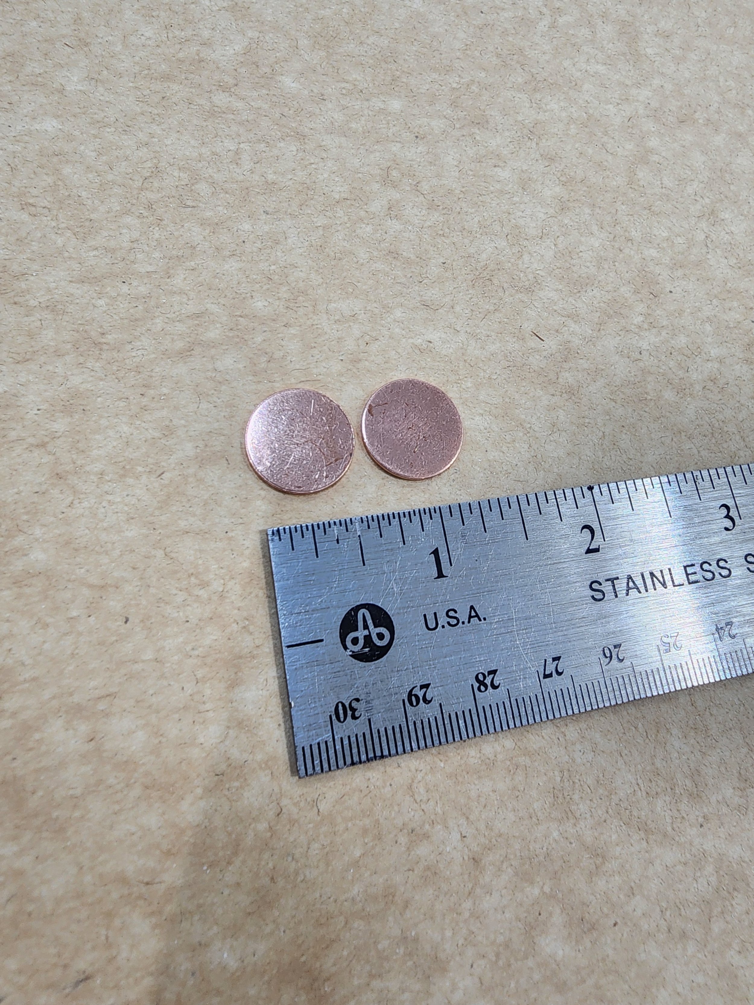 Copper Stamped Earrings