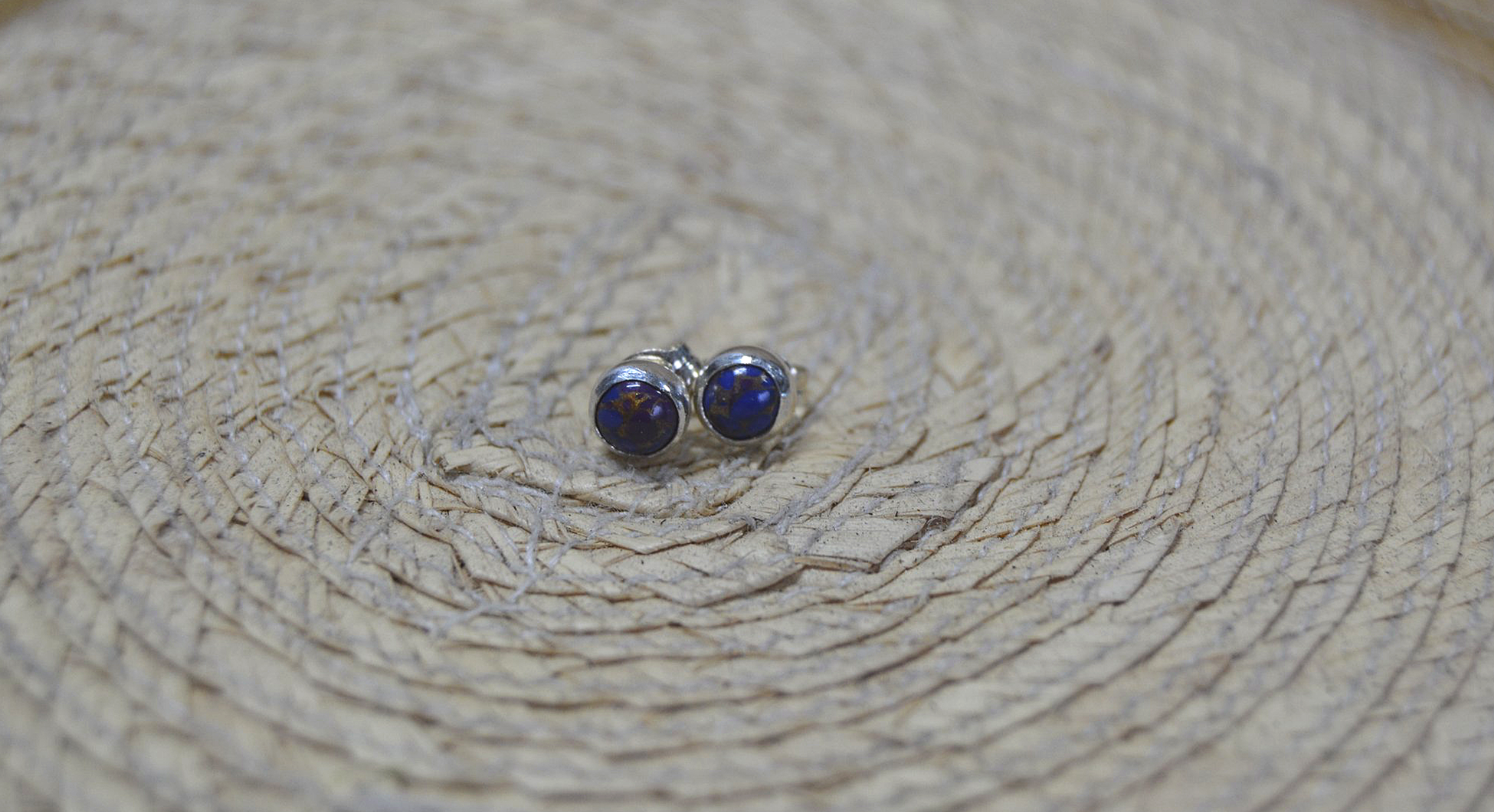 Purple Mohave Turquoise Stud Earrings