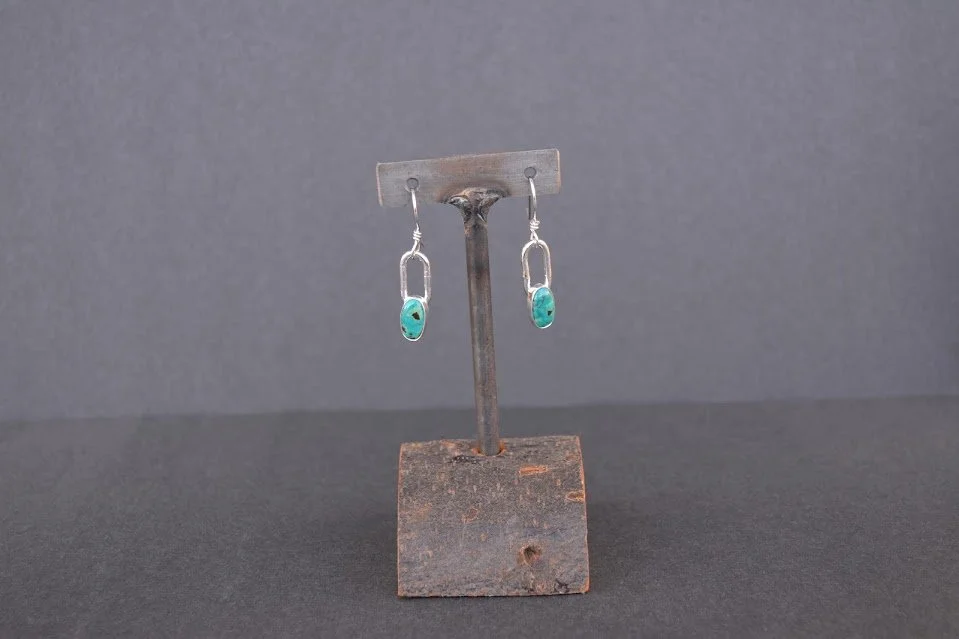 Handmade Turquoise Drop Earrings