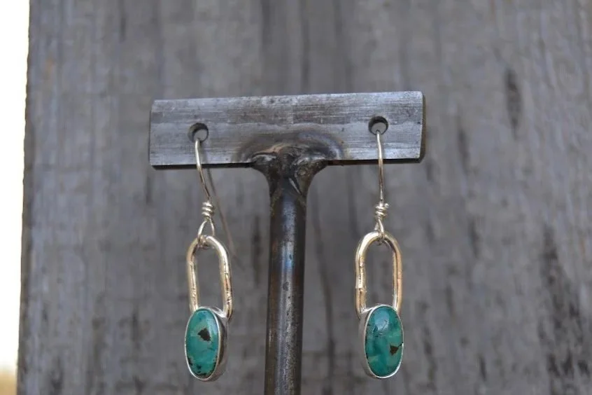 Handmade Turquoise Drop Earrings