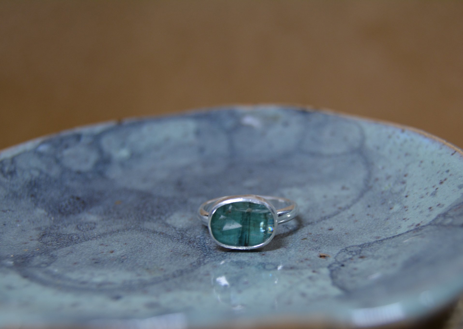 Handcrafted Kyanite Ring- Size 7.75