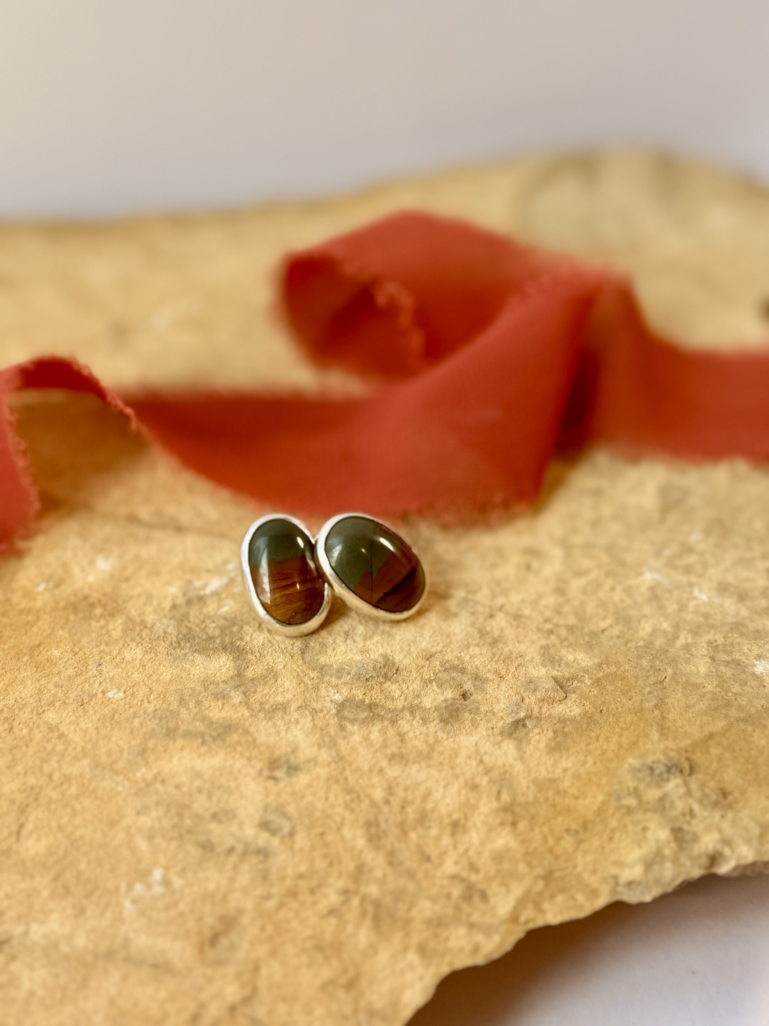 Jasper Stud Earrings