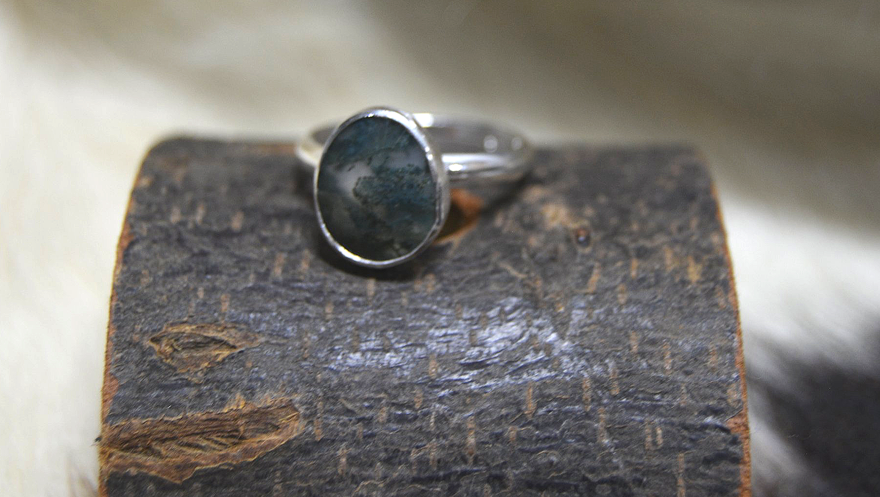 Moss Agate Ring