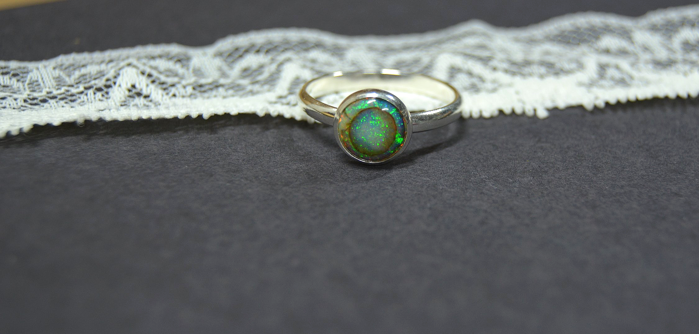 Sterling Opal Ring