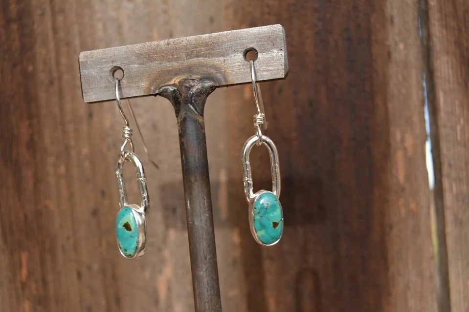 Handmade Turquoise Drop Earrings