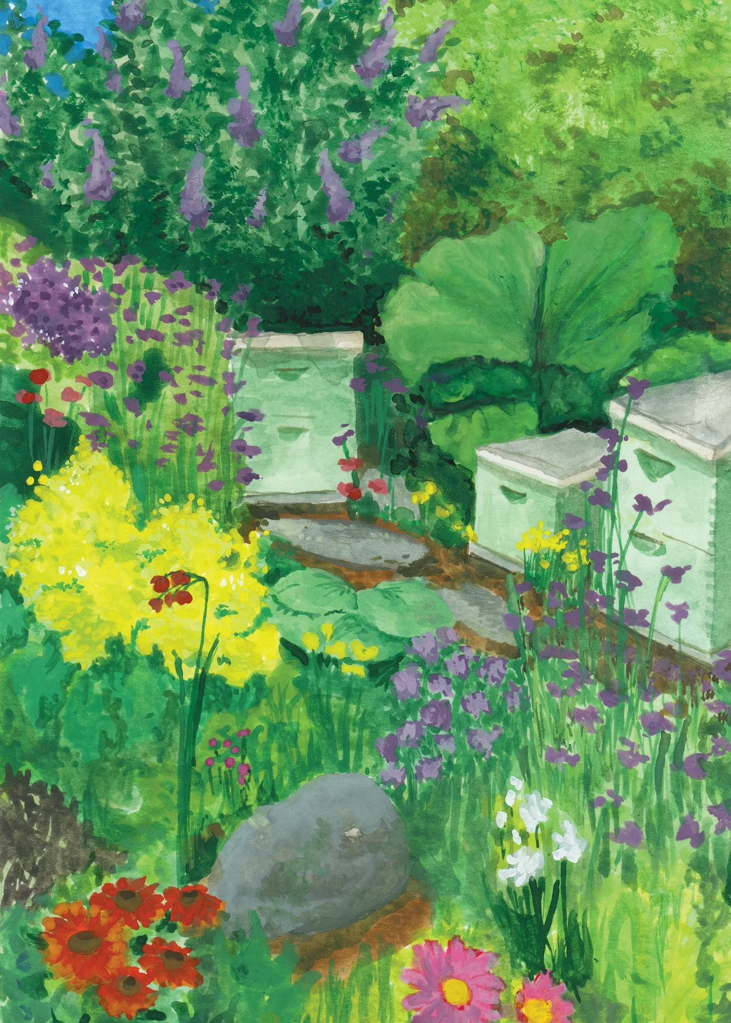 Victoria Beehives print