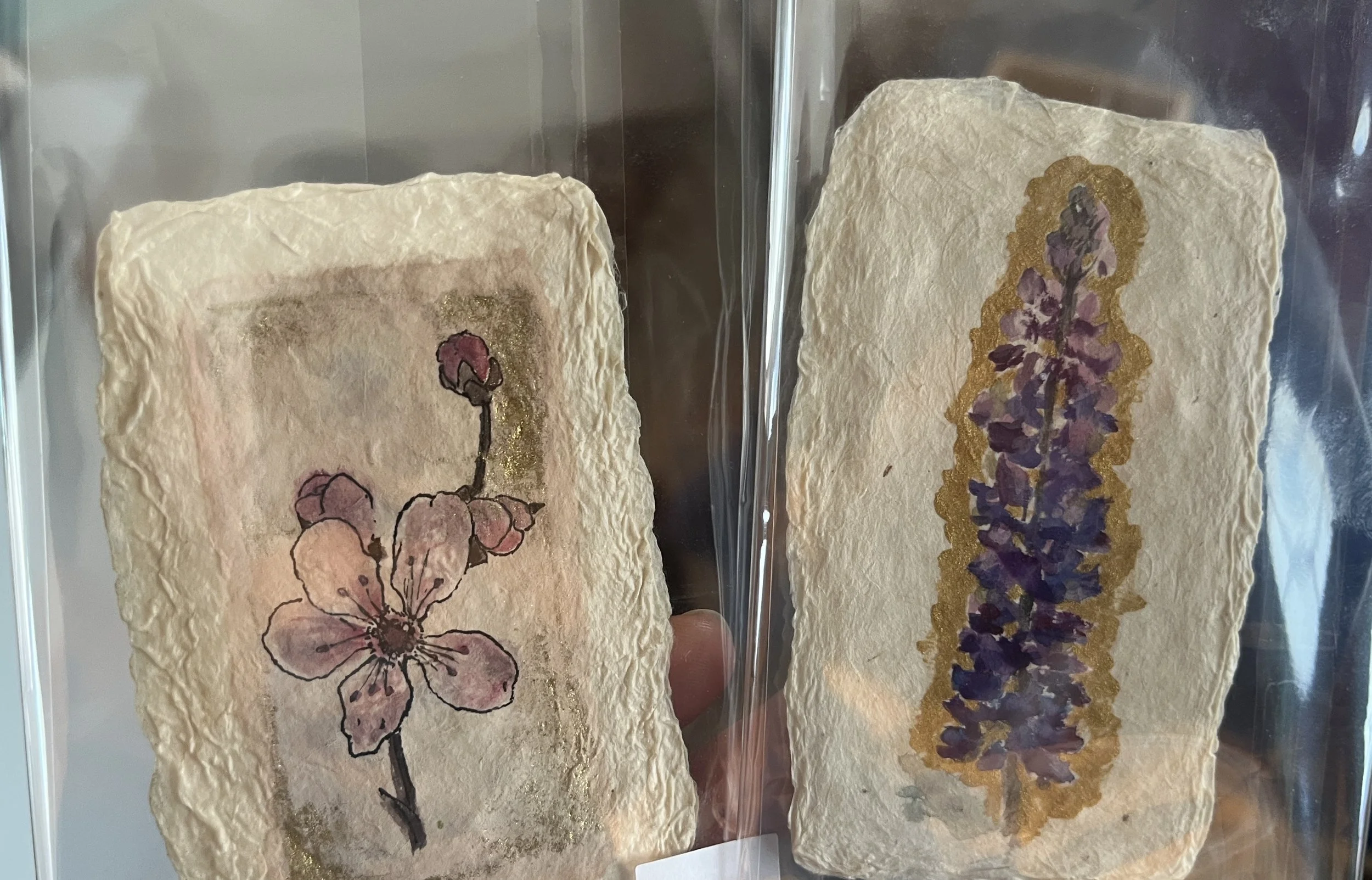 Floral on handmade paper